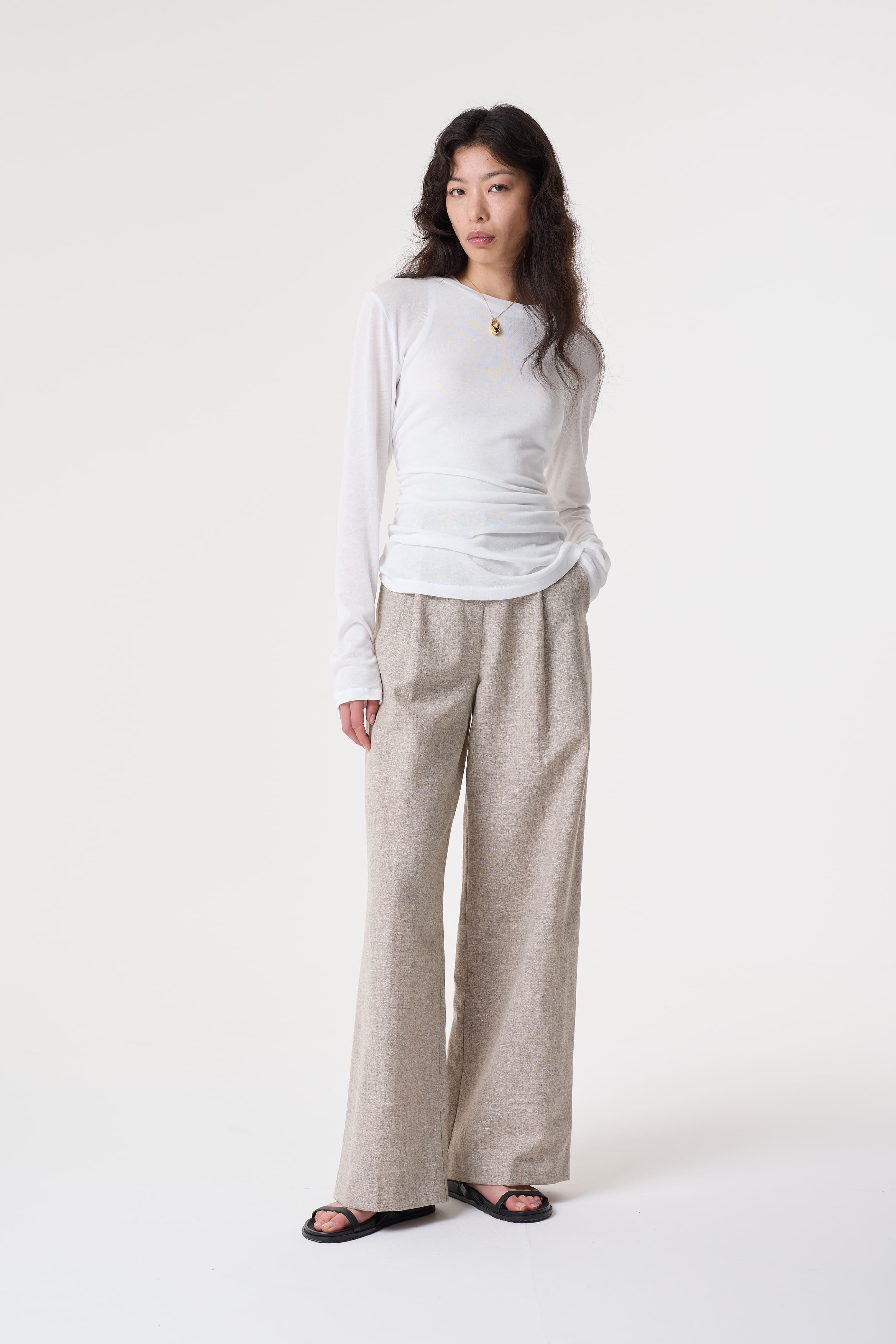CHIARA GREY UNDYED TROUSERS