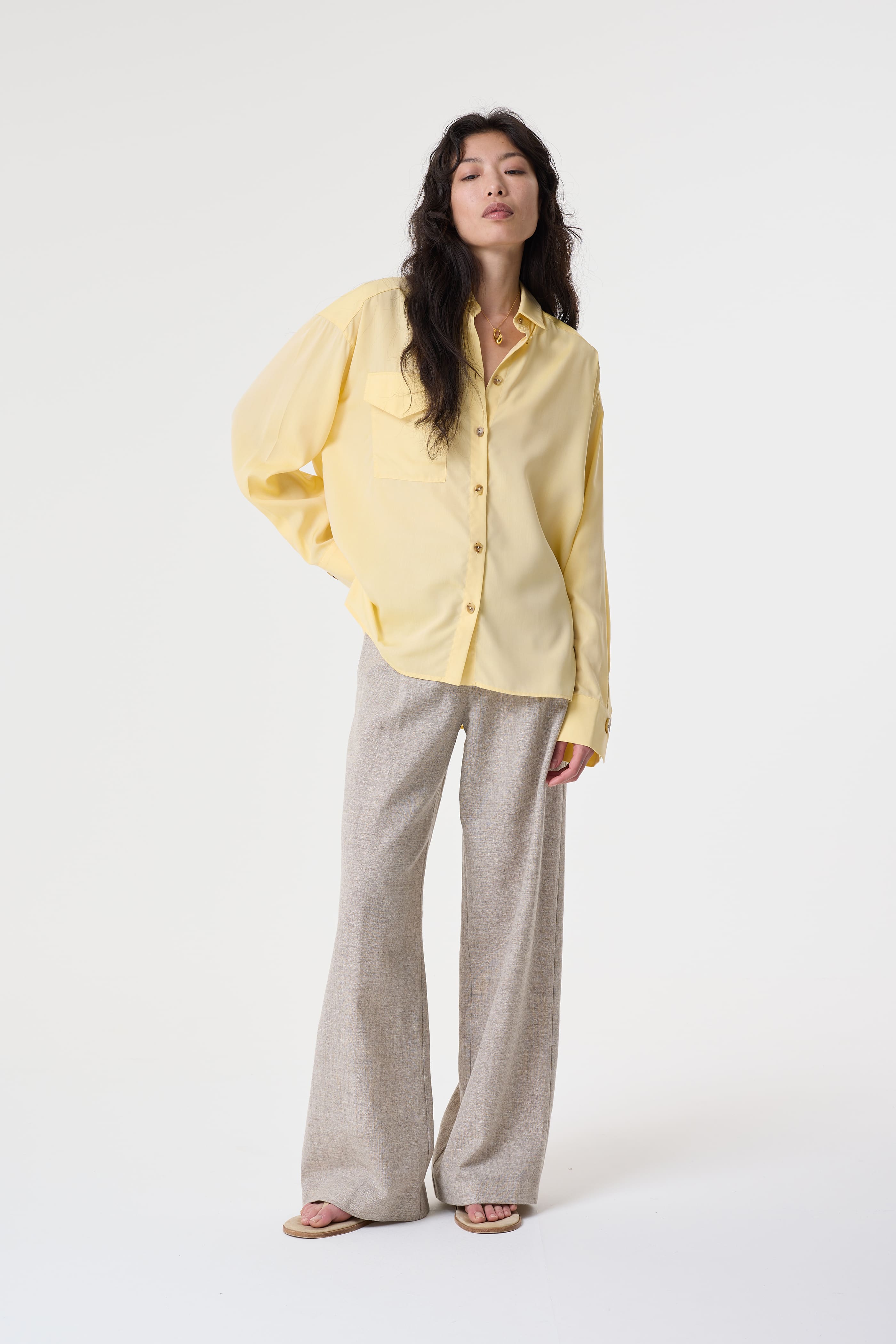 ROBYN BUTTER YELLOW SHIRT