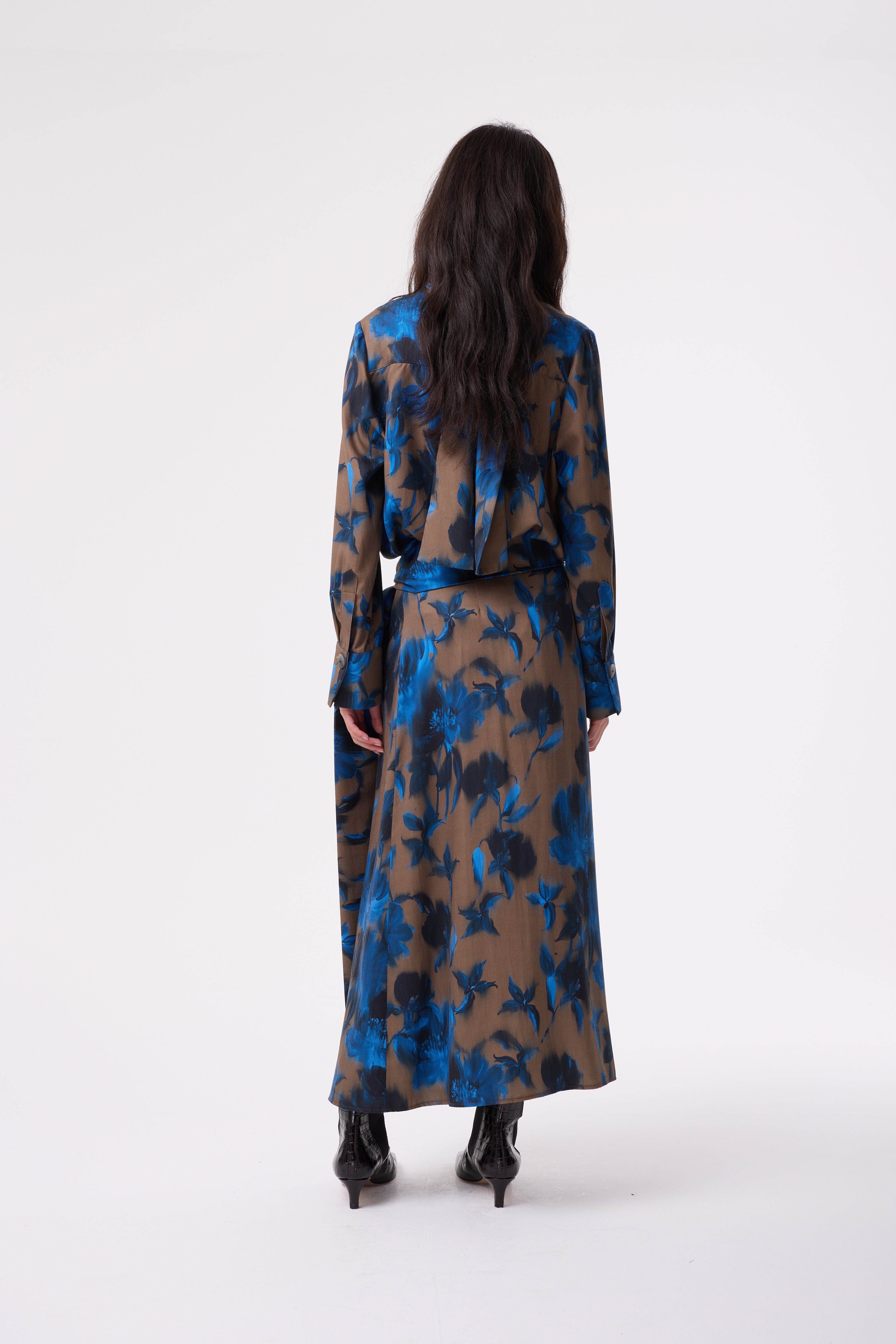 VIOLA BLURRED FLORAL PRINT BLOUSE