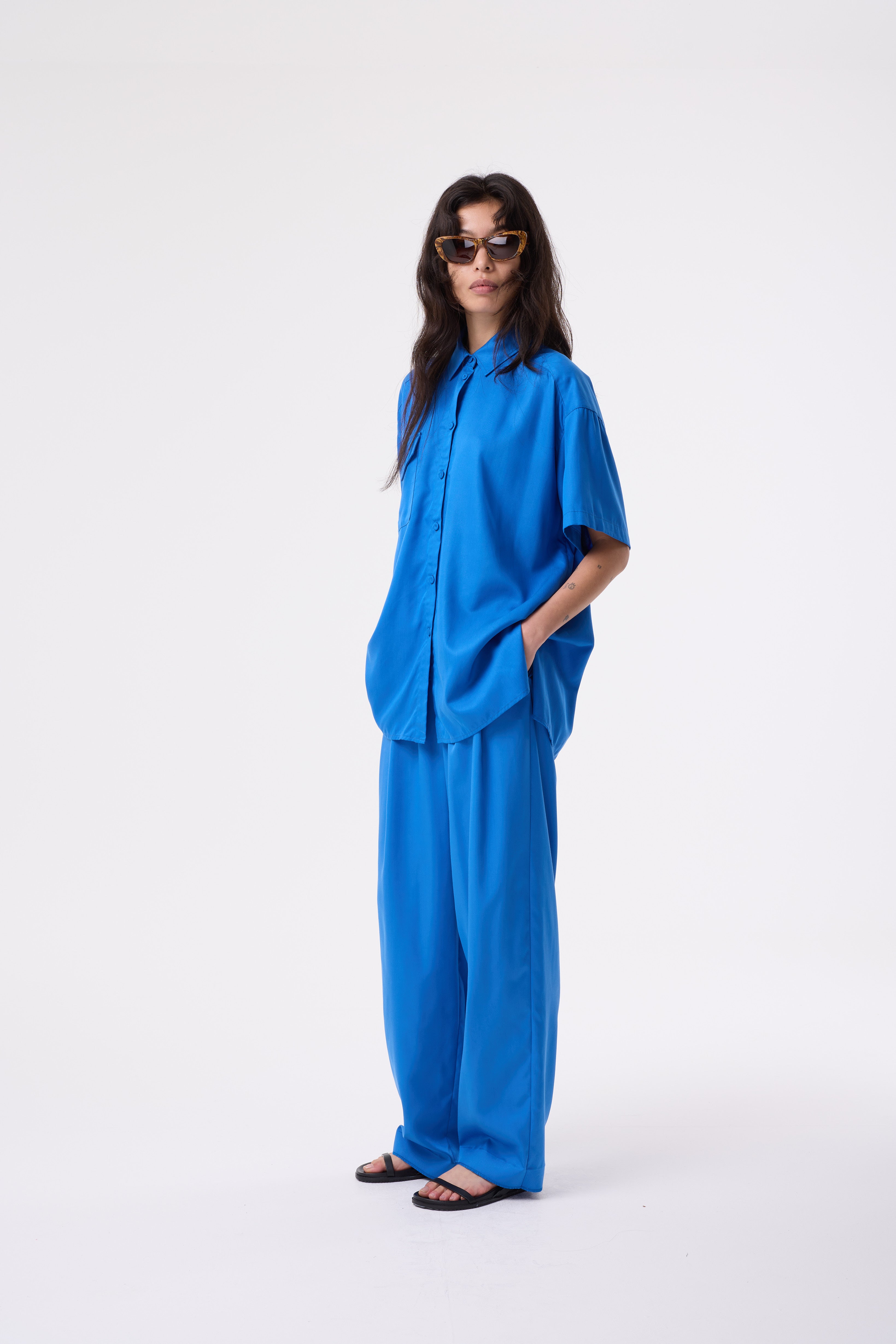 CHIARA ELECTRIC BLUE TROUSERS