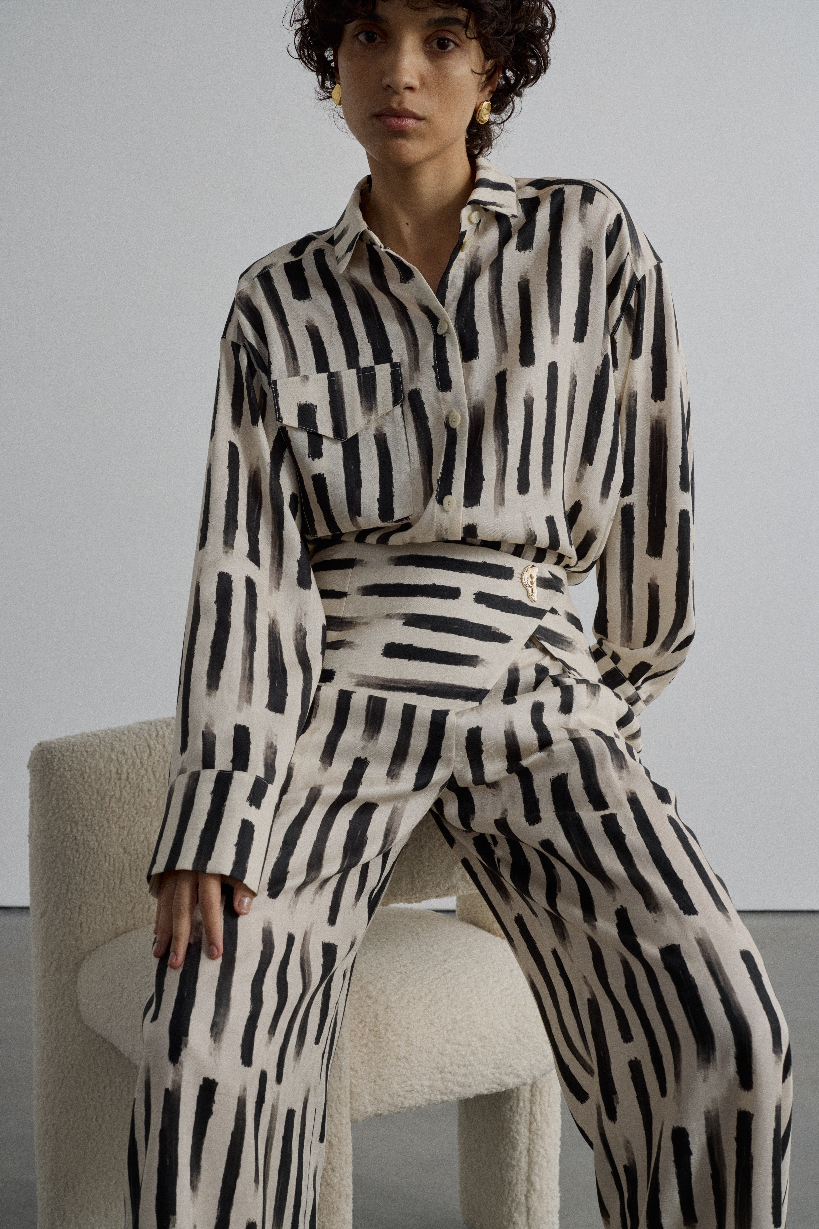 NELLIE BRUSH STROKE PRINT BELT