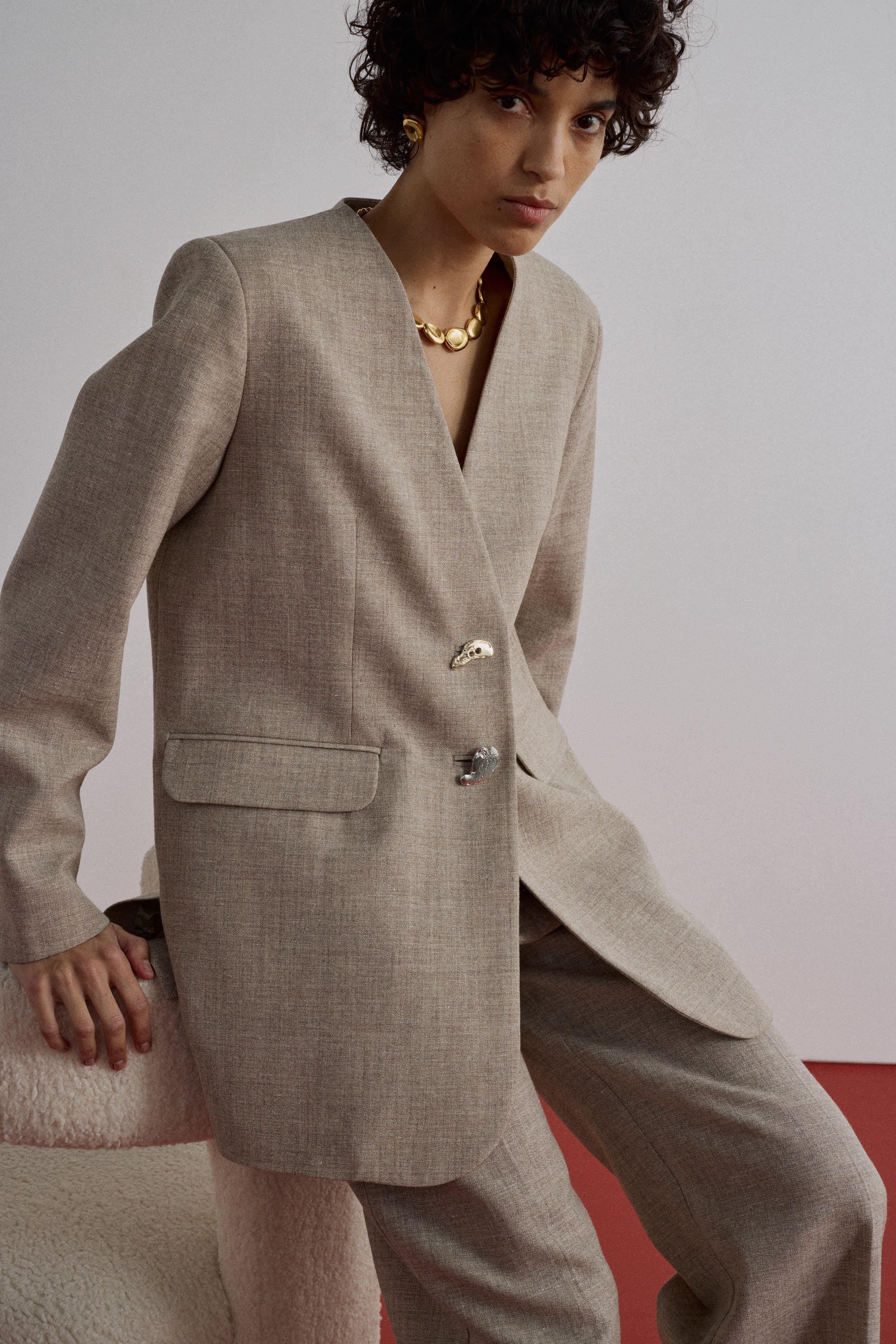 HAZEL GREY UNDYED JACKET