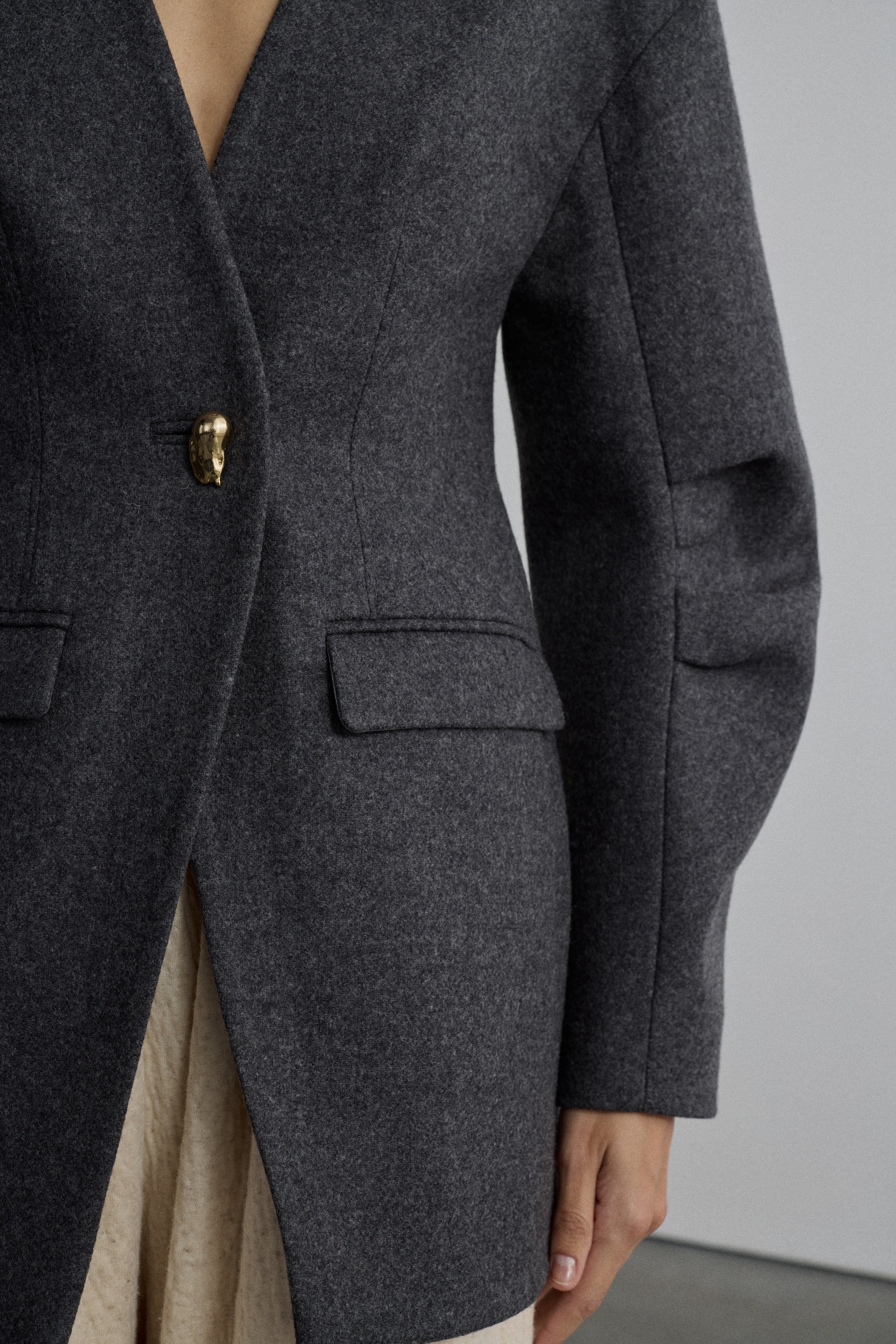 HARLOW GREY MARL JACKET