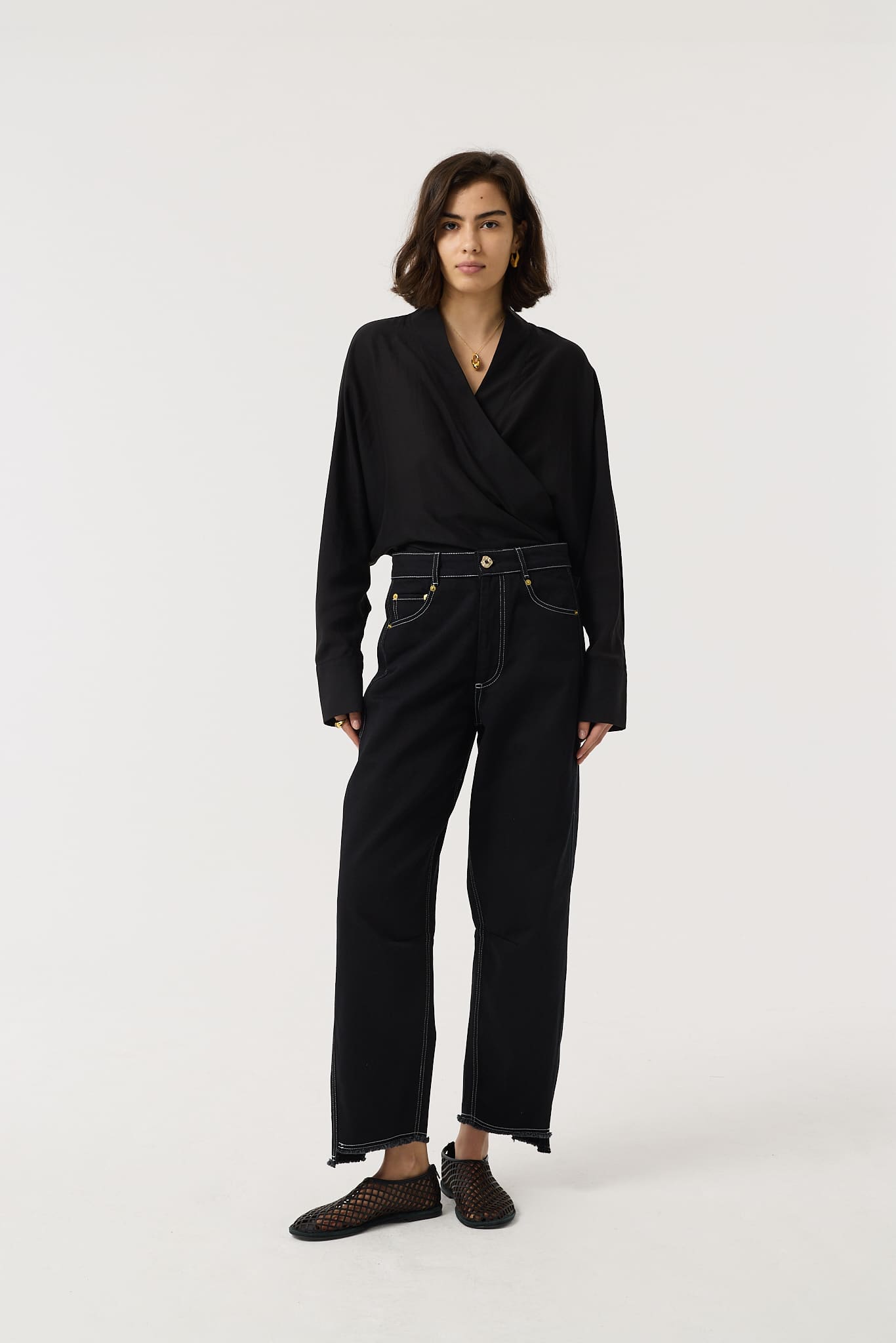 BLAKE BLACK BARREL JEANS