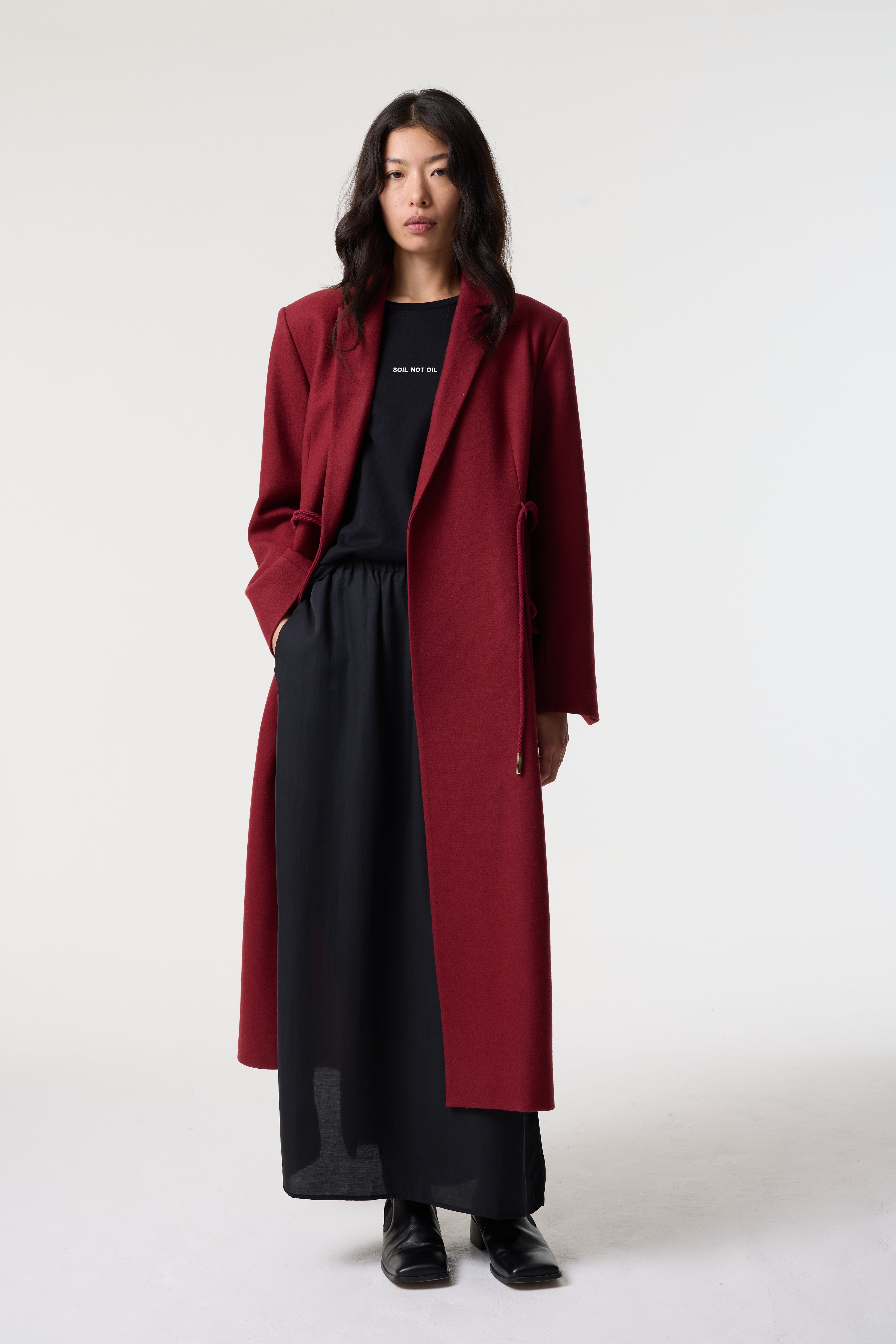 ALBA DEEP RED COAT