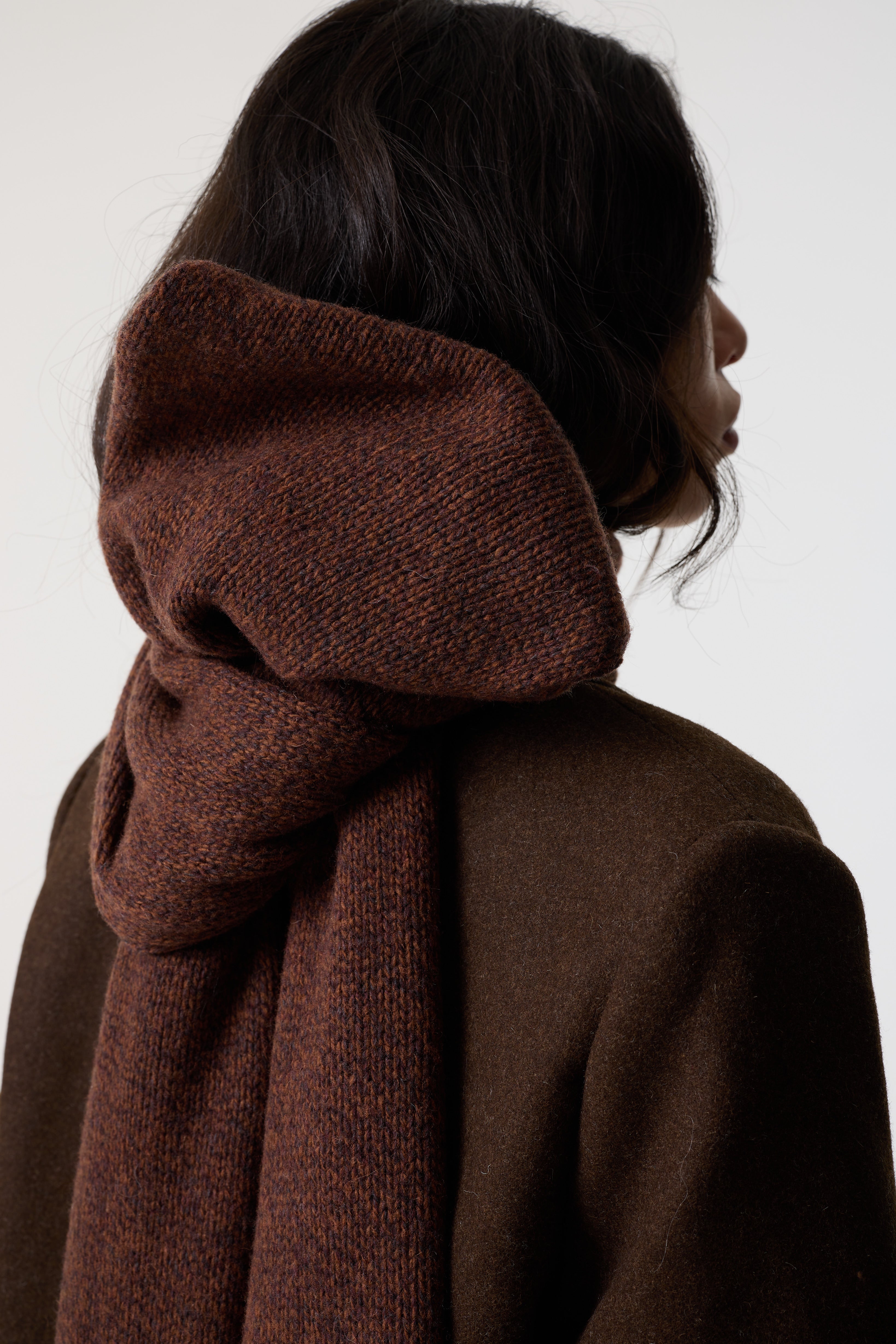 BROWN MARL SCARF
