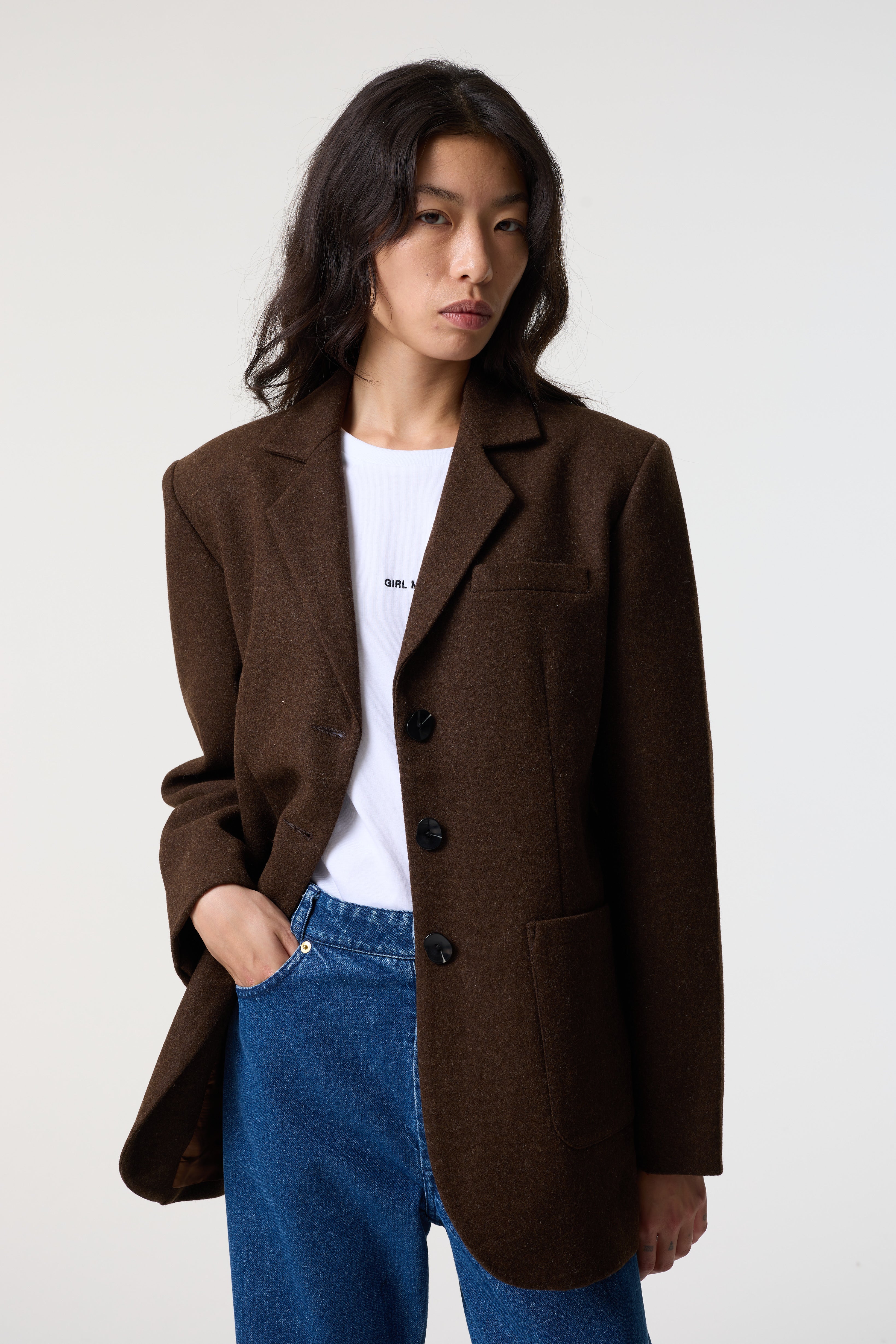 FRANCINE NATURAL BROWN UNDYED JACKET