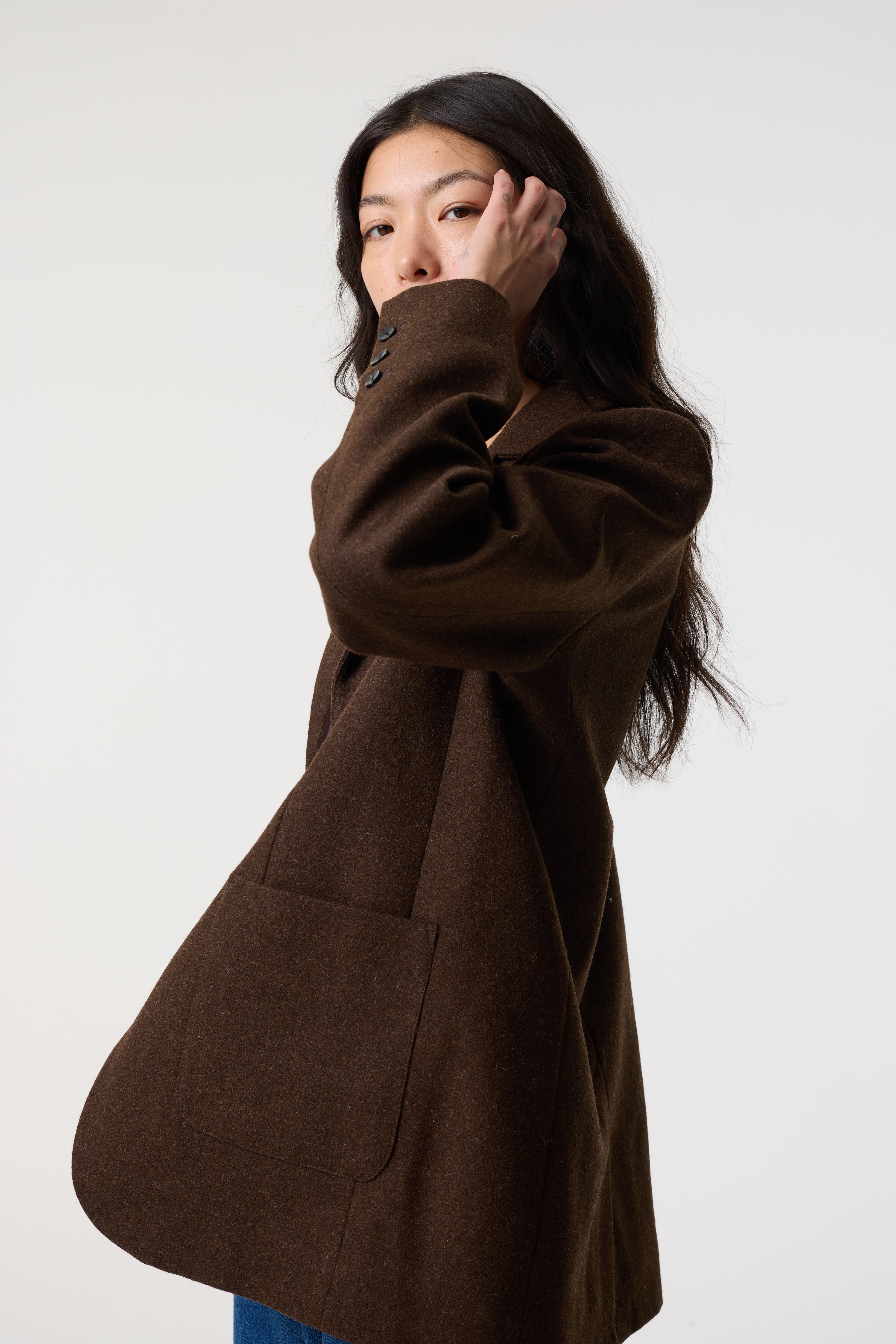 FRANCINE NATURAL BROWN UNDYED JACKET