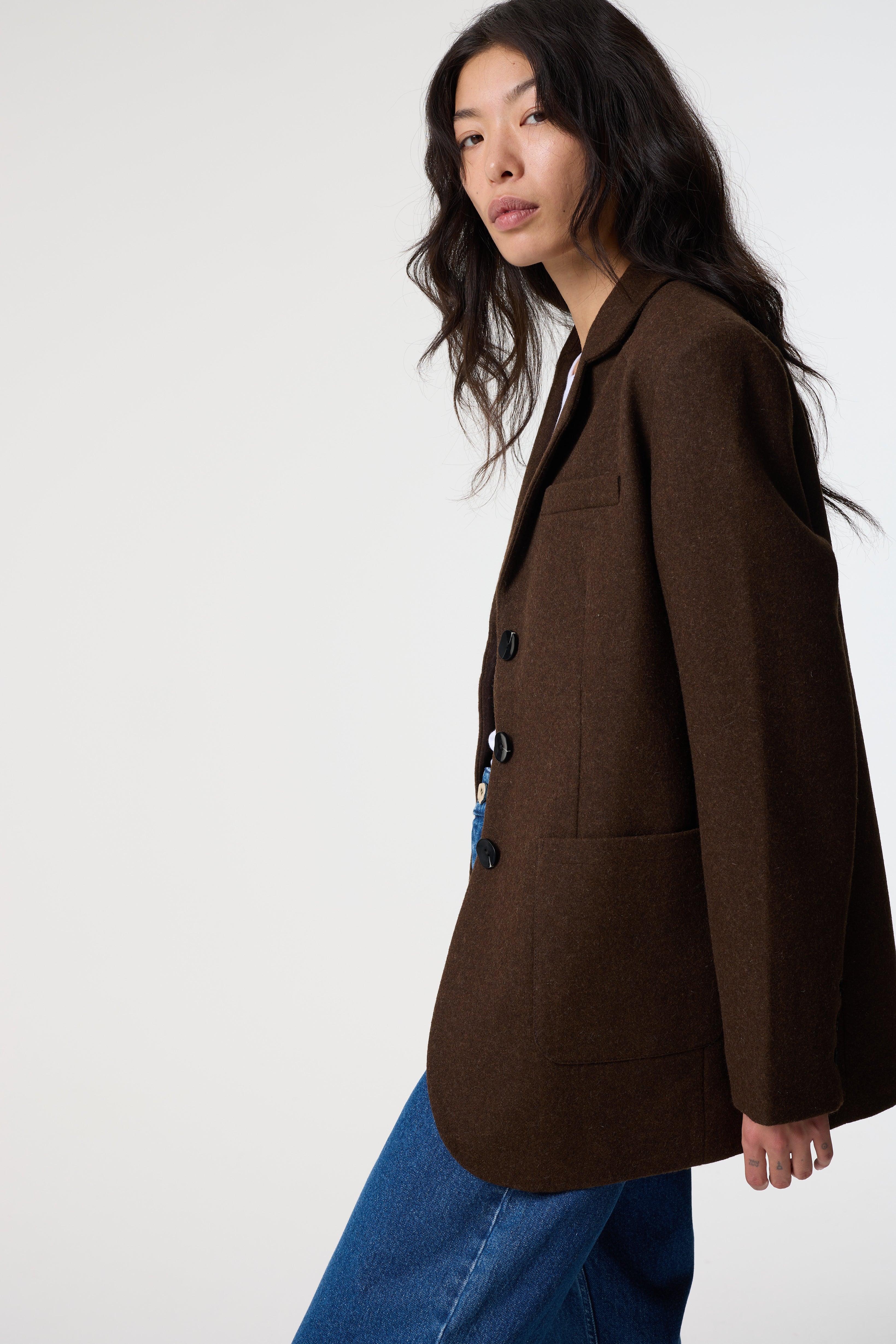 FRANCINE NATURAL BROWN UNDYED JACKET