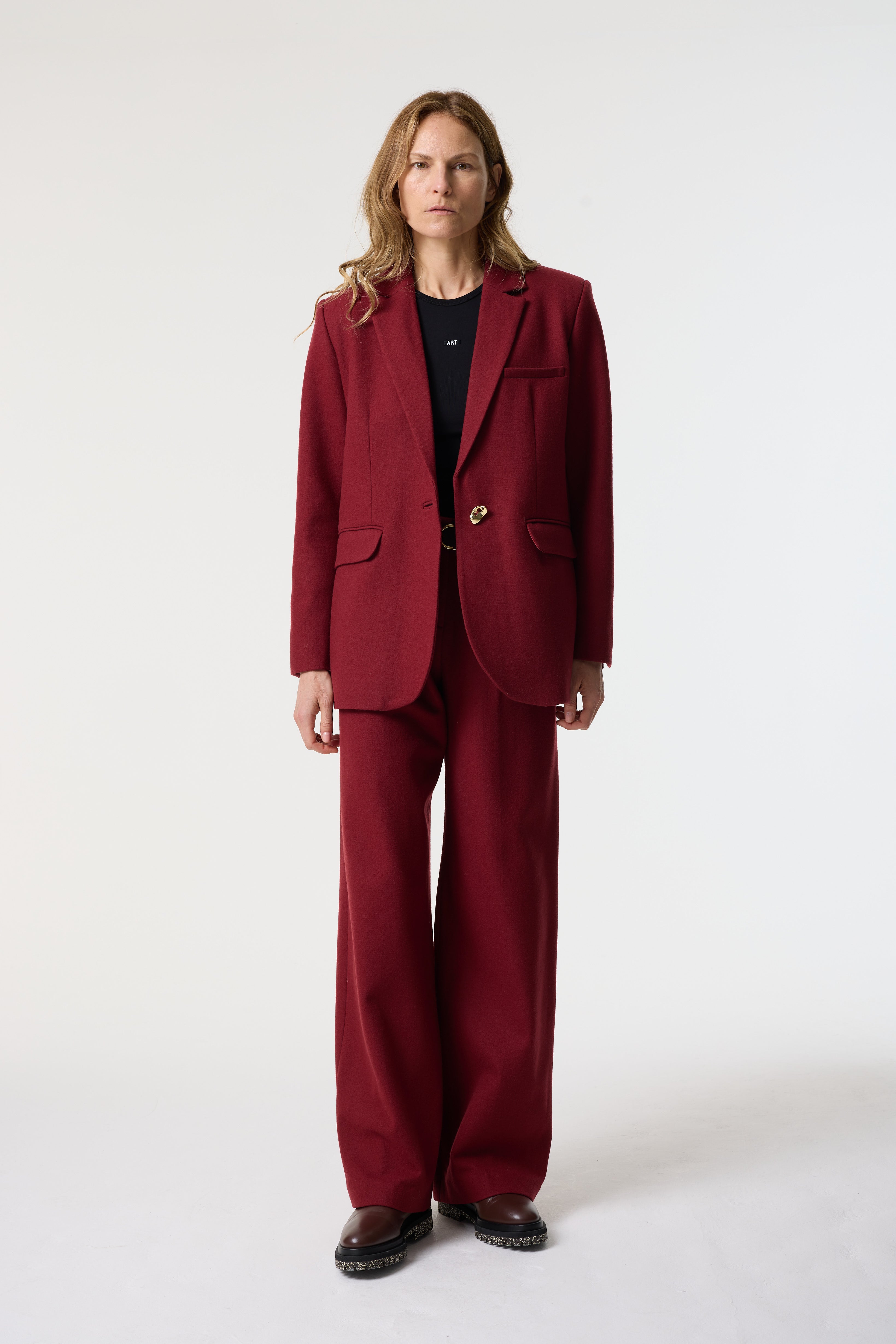 NOOR DEEP RED JACKET