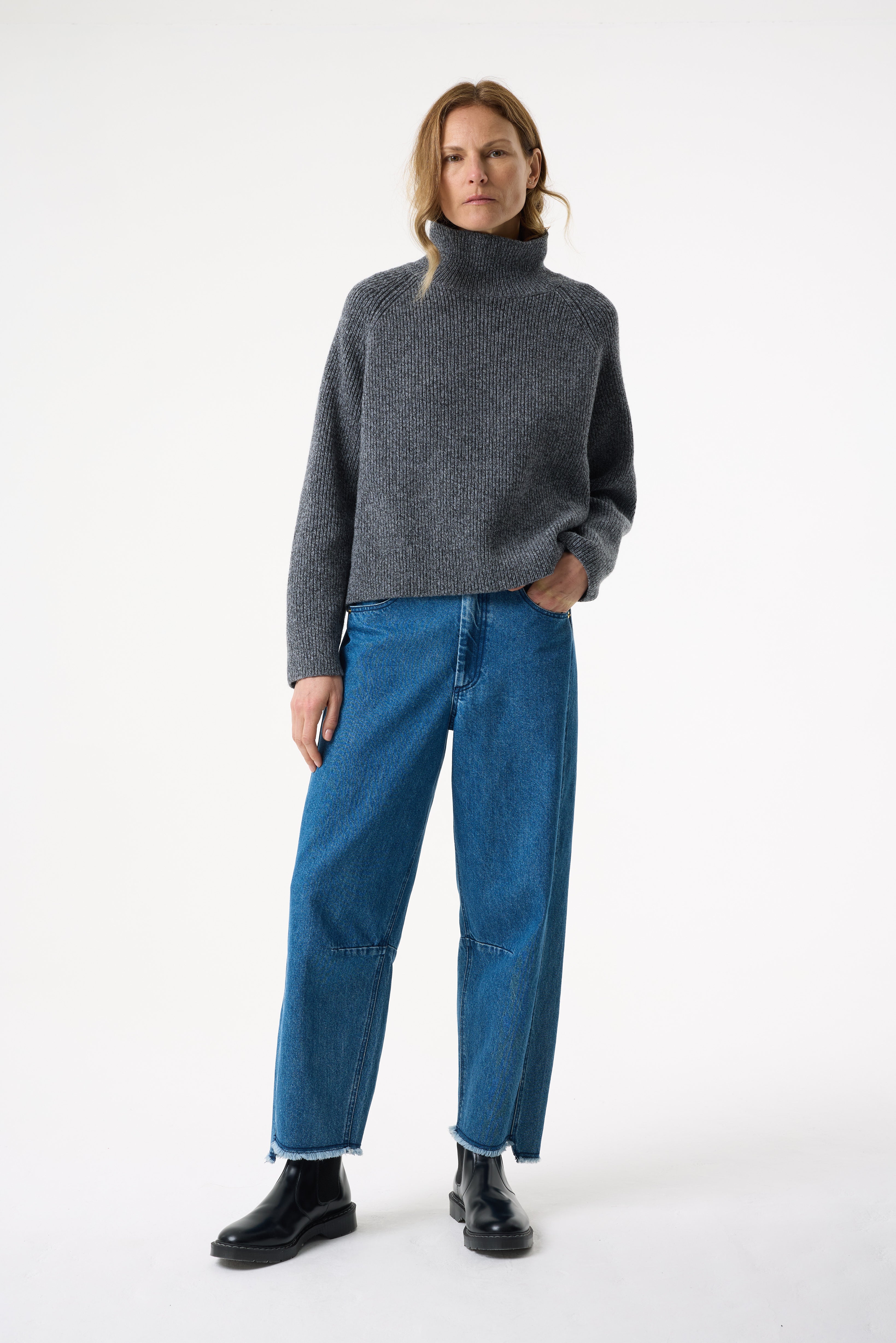 CHAYA GREY MARL JUMPER