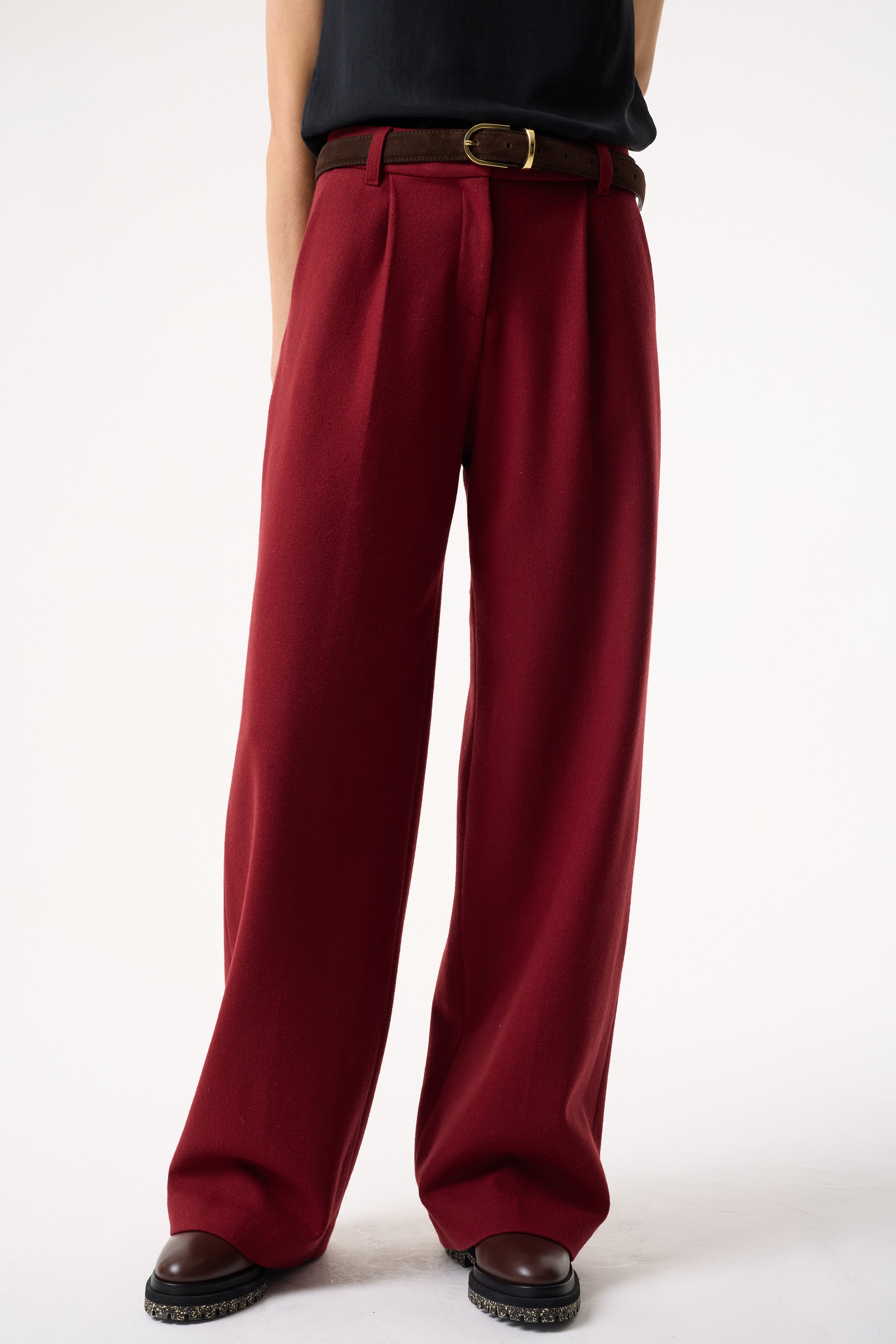 PERLA DEEP RED TROUSERS