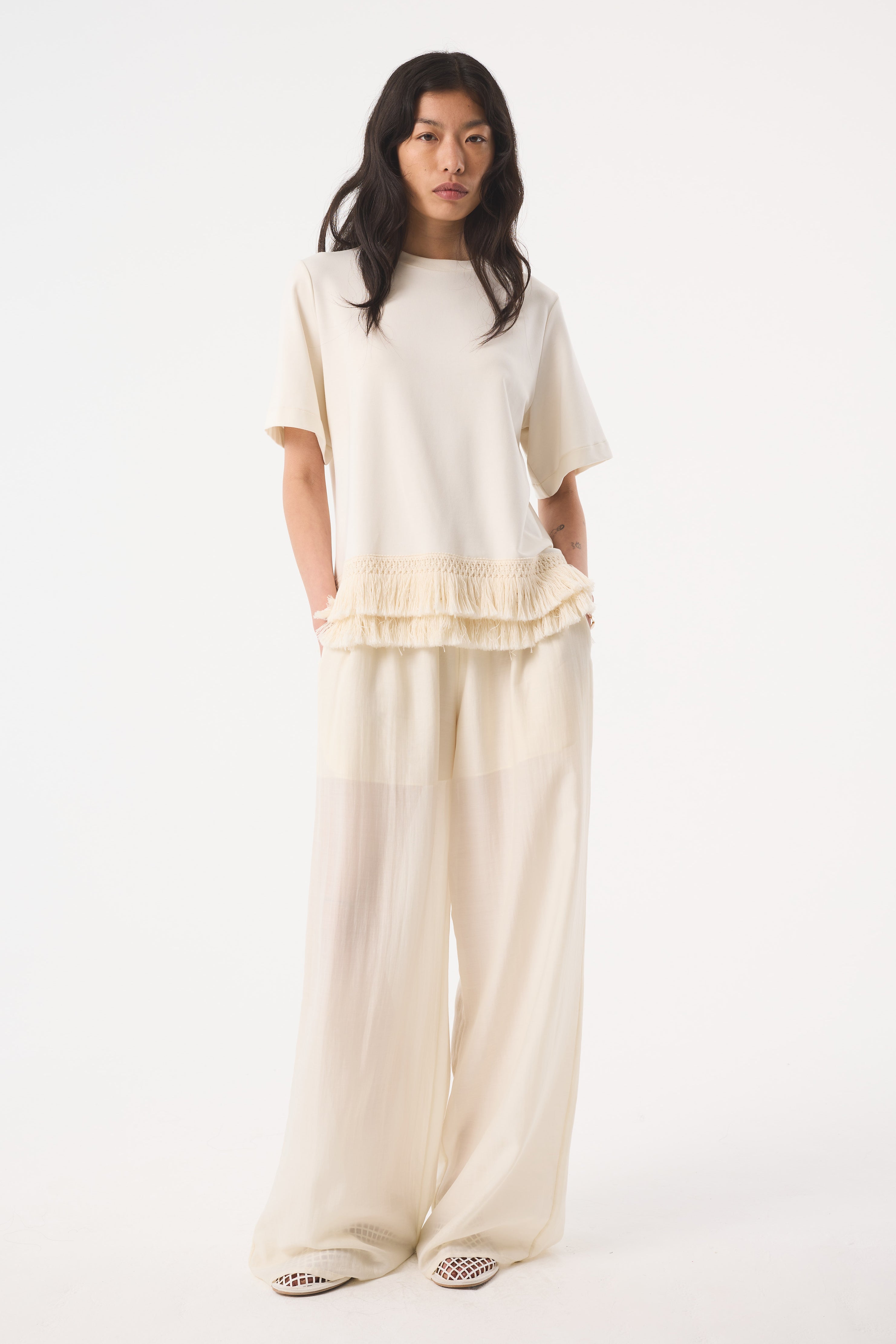 TEAGAN OFF WHITE TROUSERS