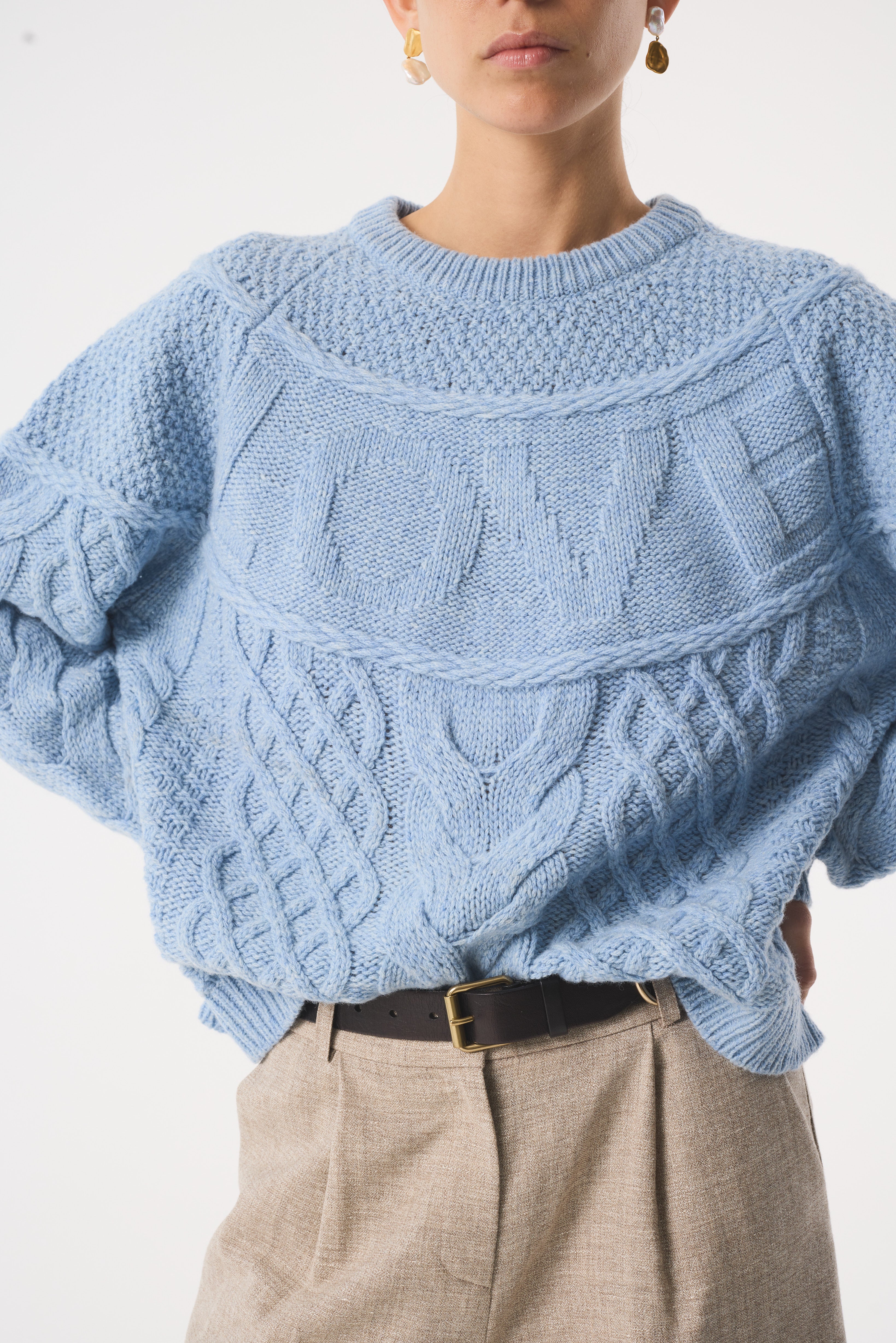 PERLA GREY UNDYED TROUSERS