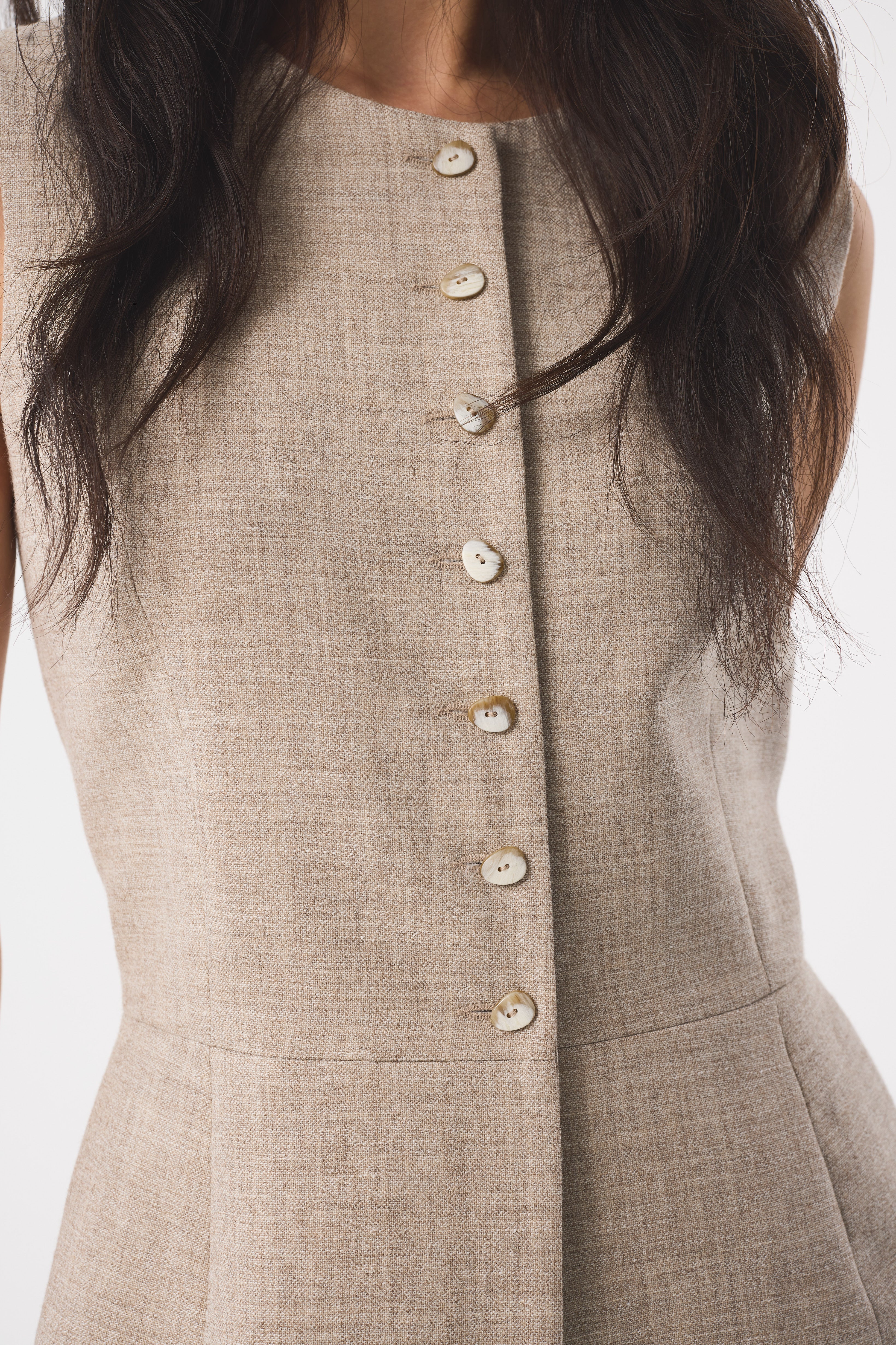 LEIA GREY UNDYED WAISTCOAT