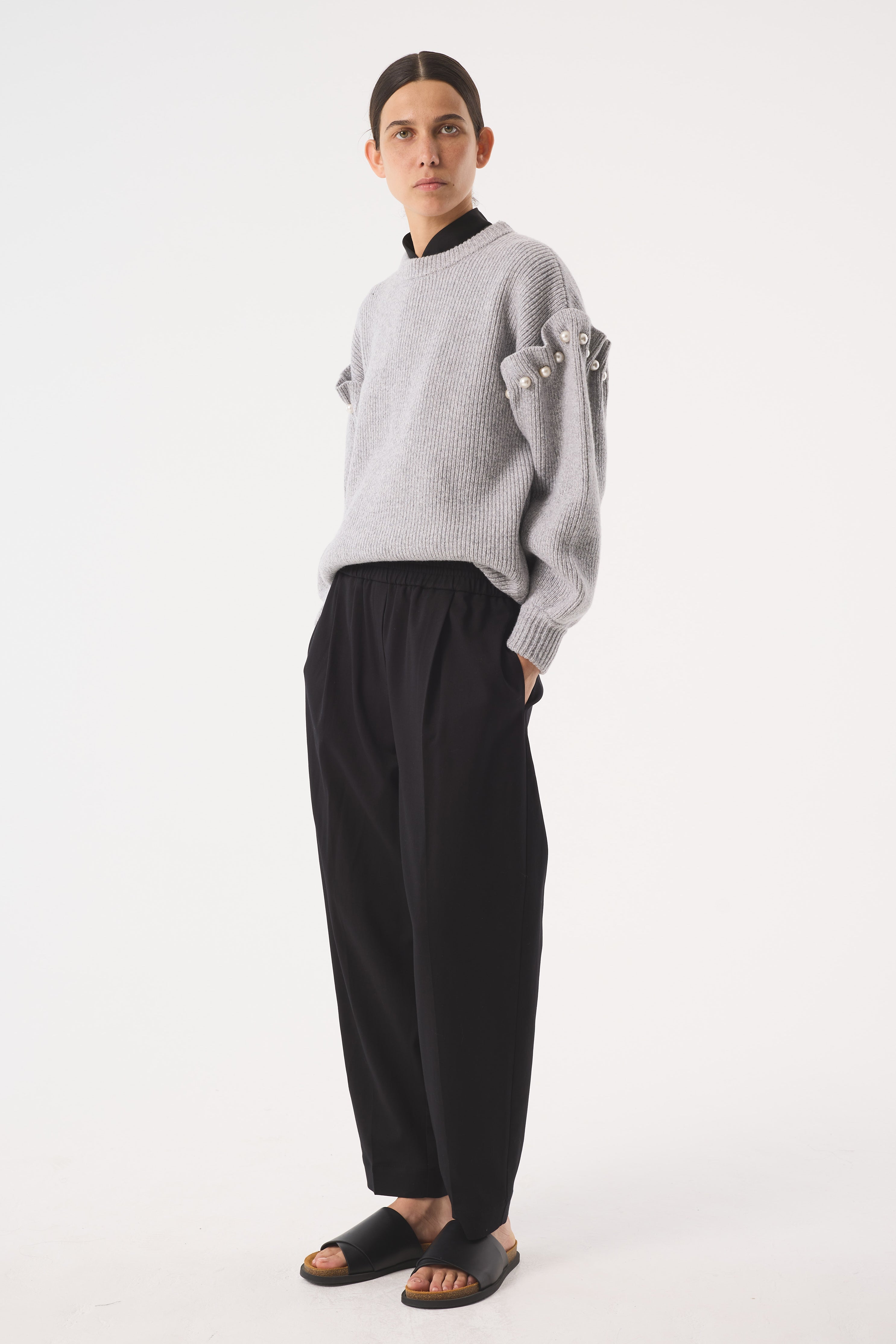 YUKI GREY MARL JUMPER