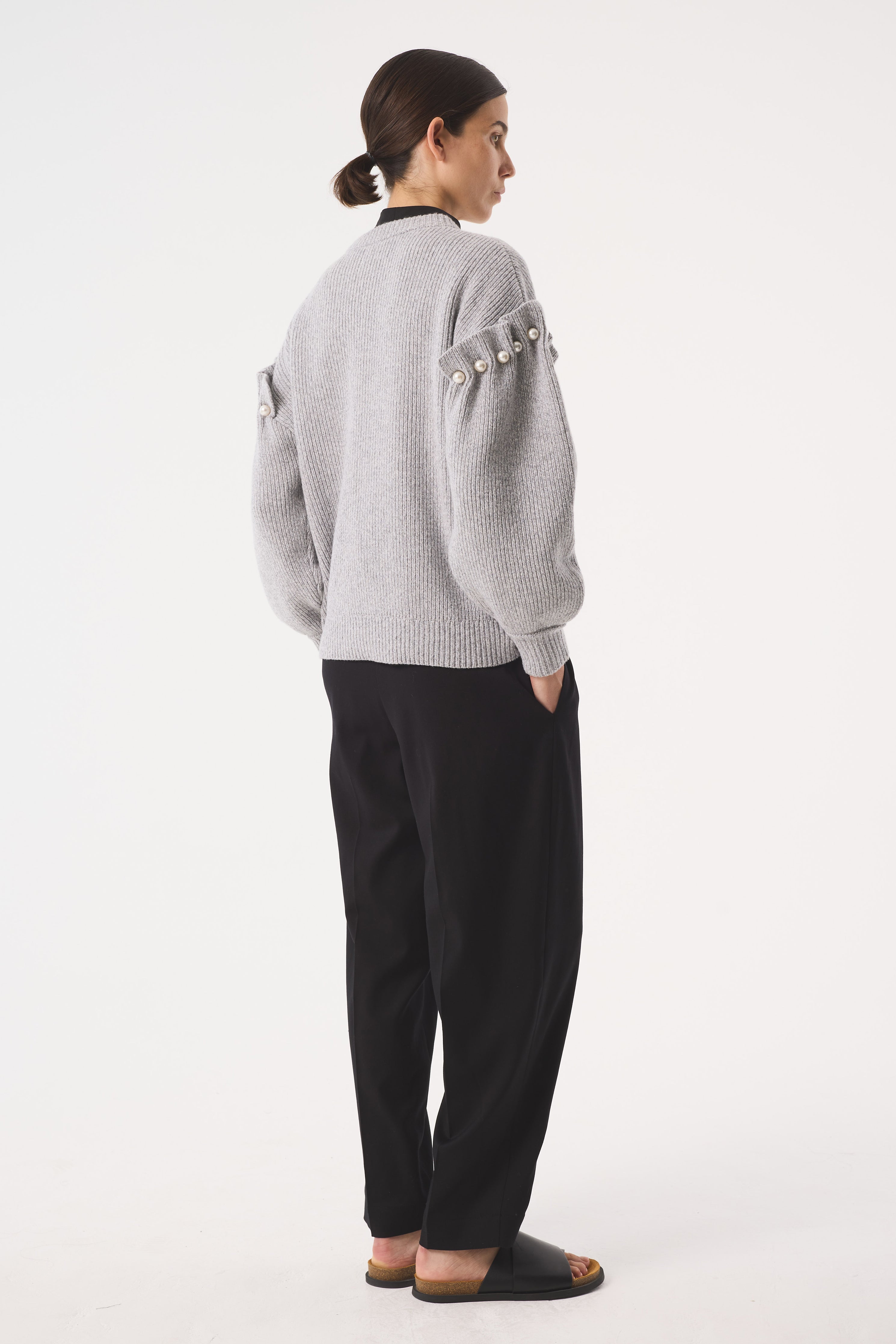 YUKI GREY MARL JUMPER