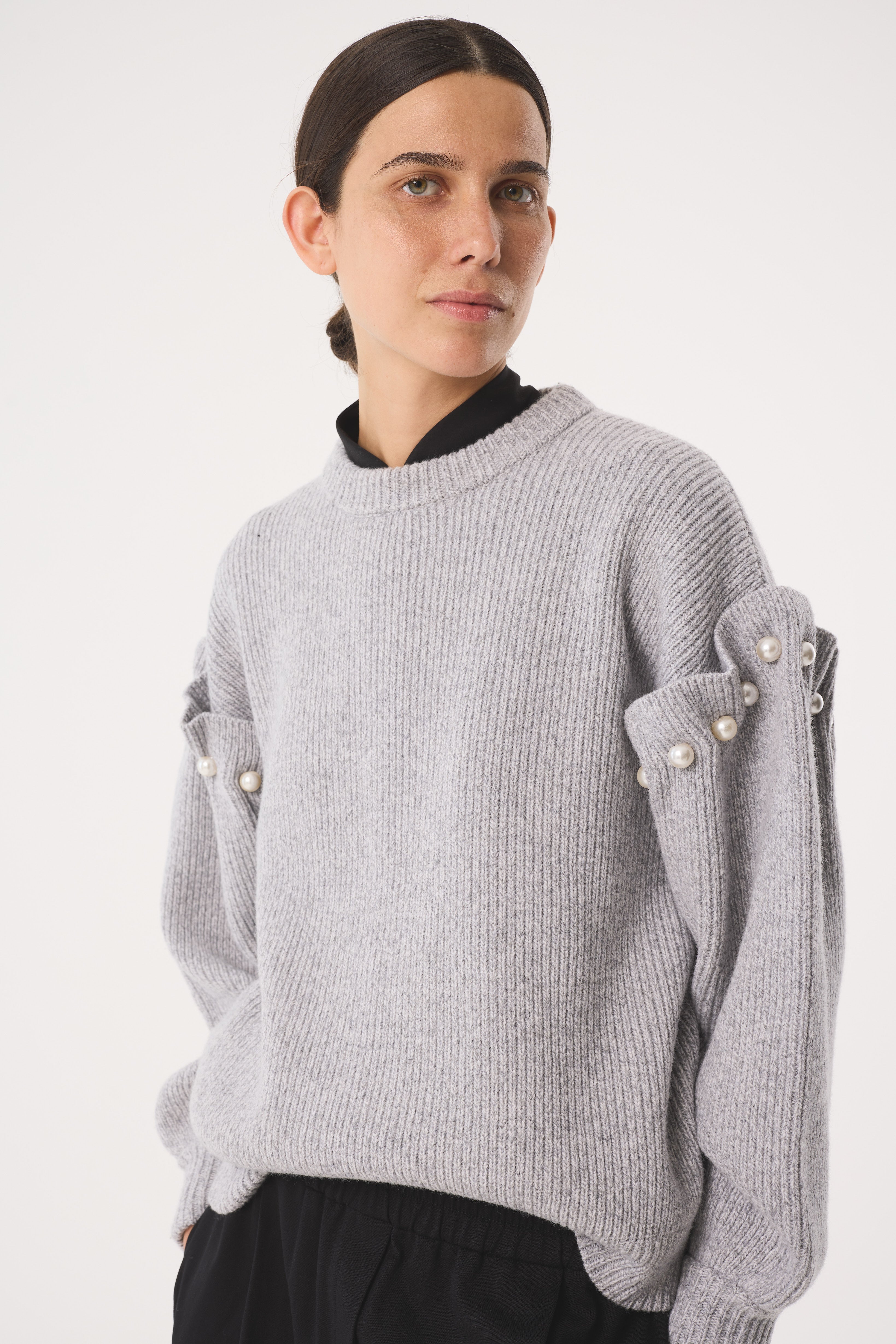 YUKI GREY MARL JUMPER