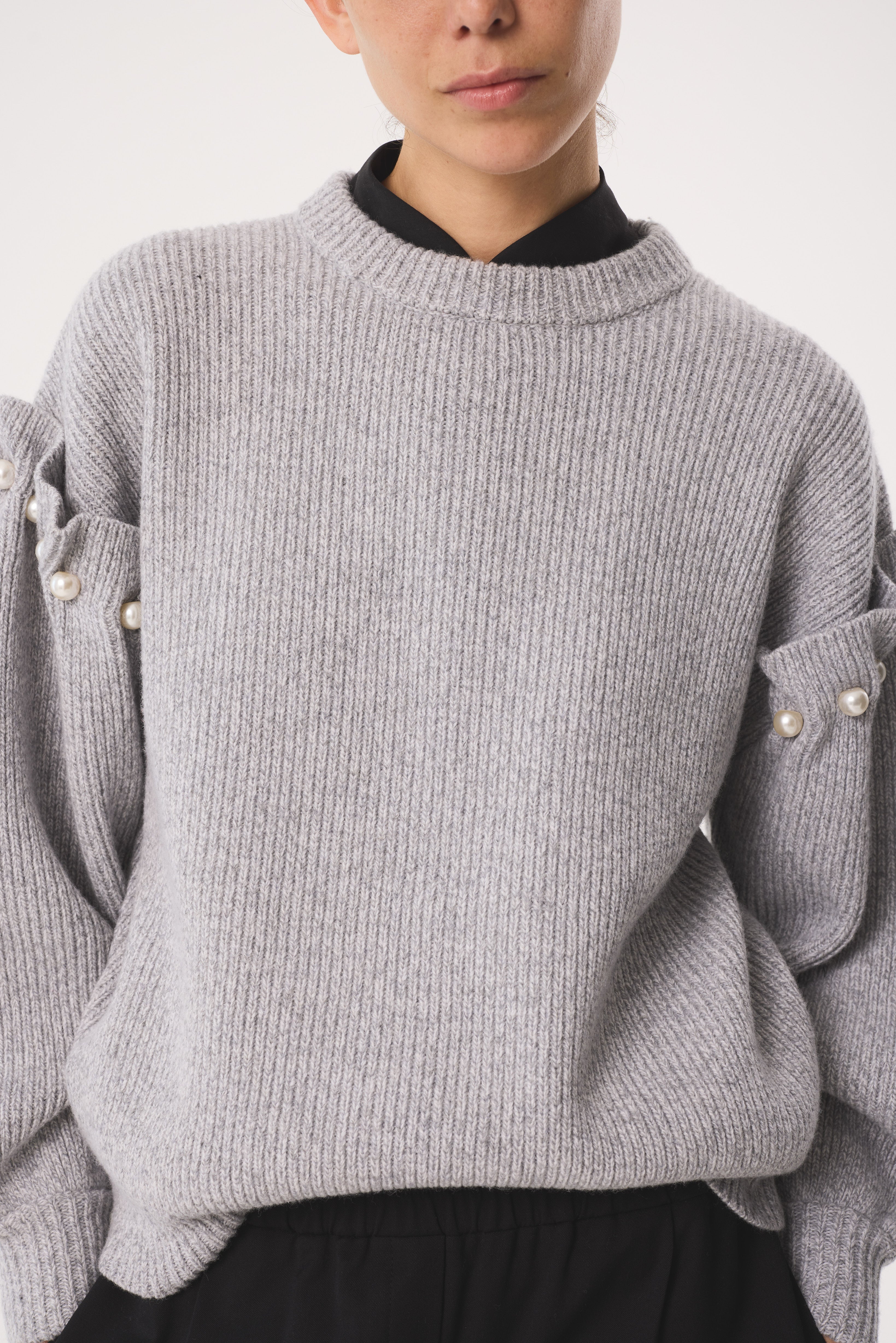 YUKI GREY MARL JUMPER