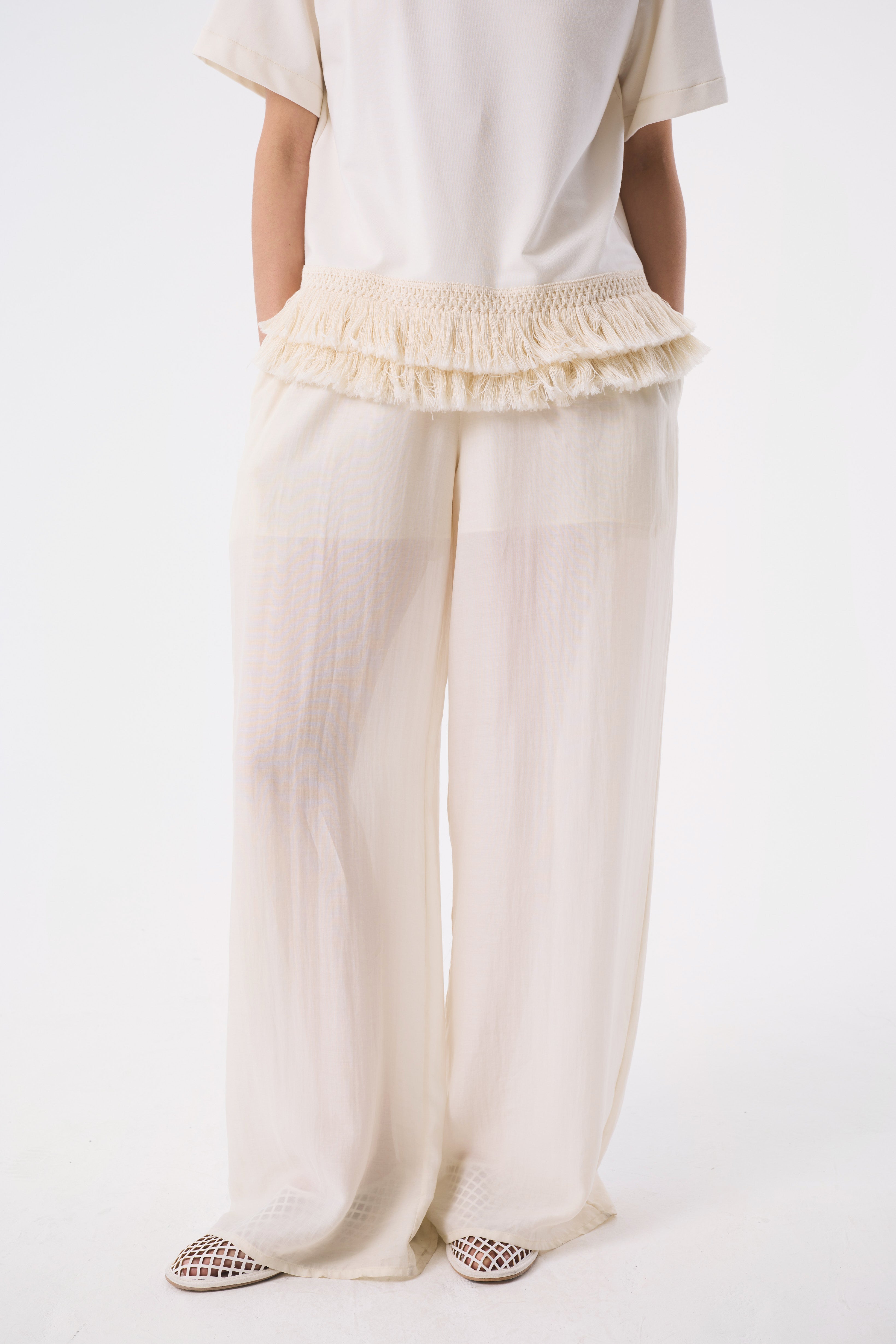 TEAGAN OFF WHITE TROUSERS