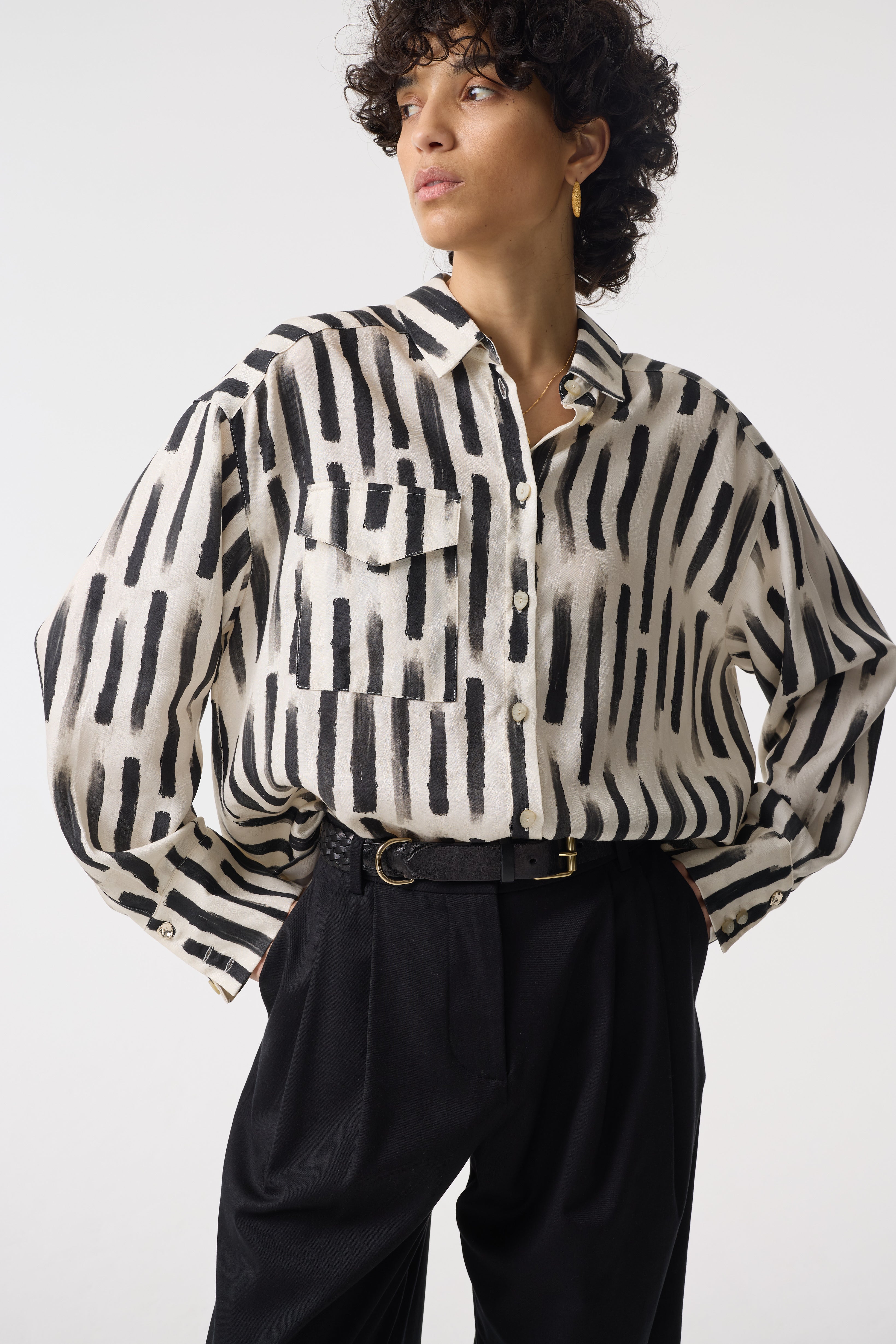 ROBBIE BRUSH STROKE PRINT SHIRT