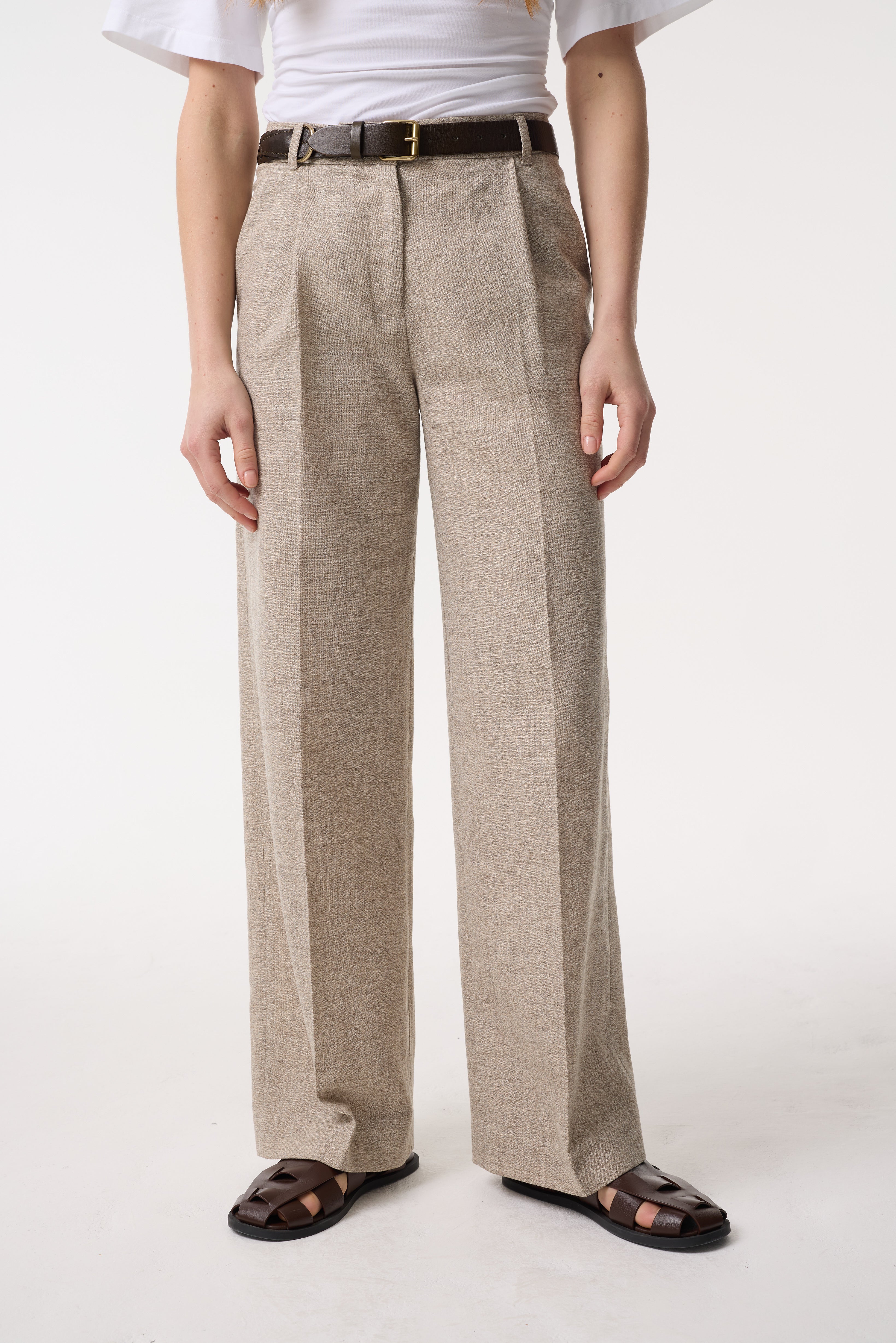 PERLA GREY UNDYED TROUSERS