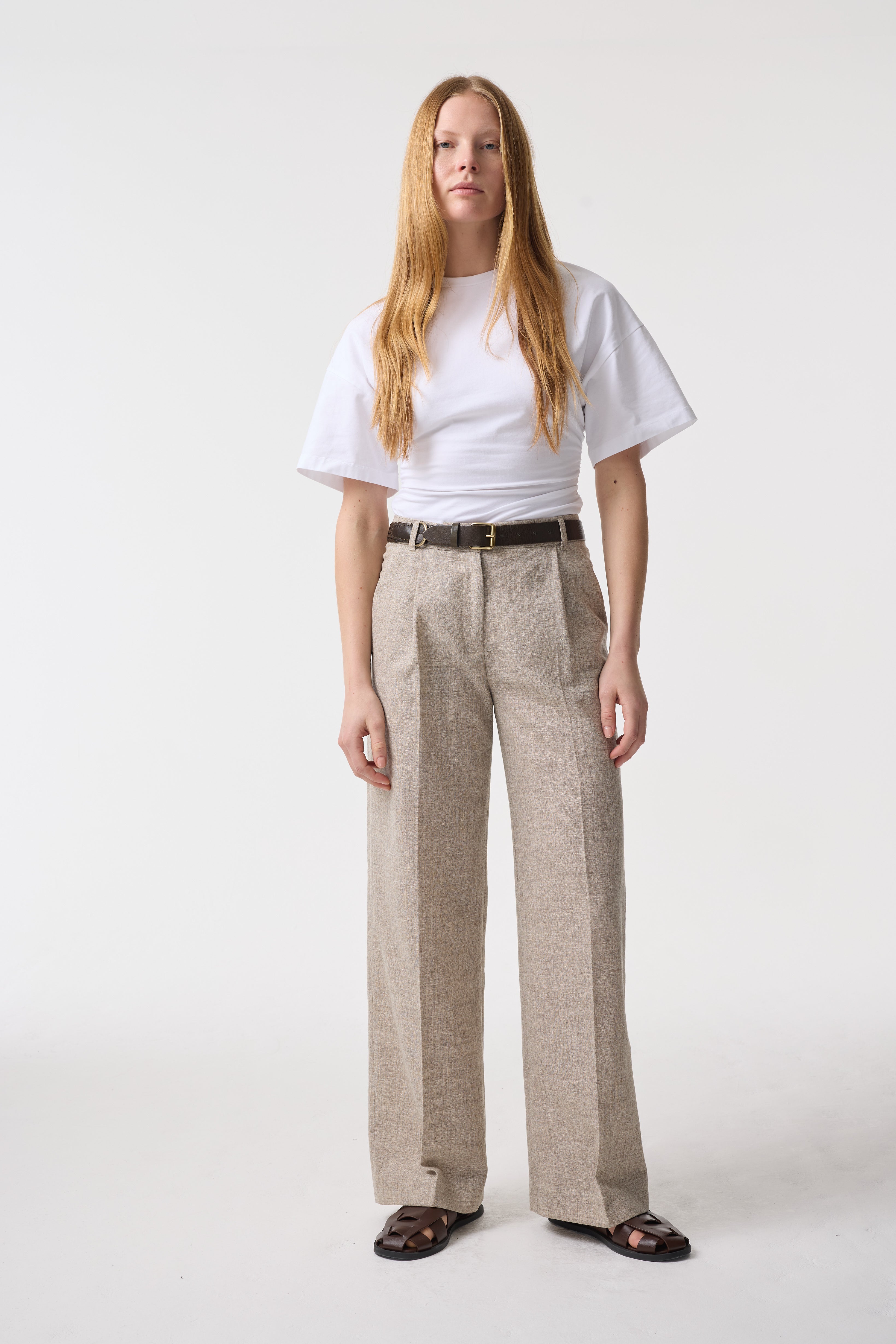PERLA GREY UNDYED TROUSERS