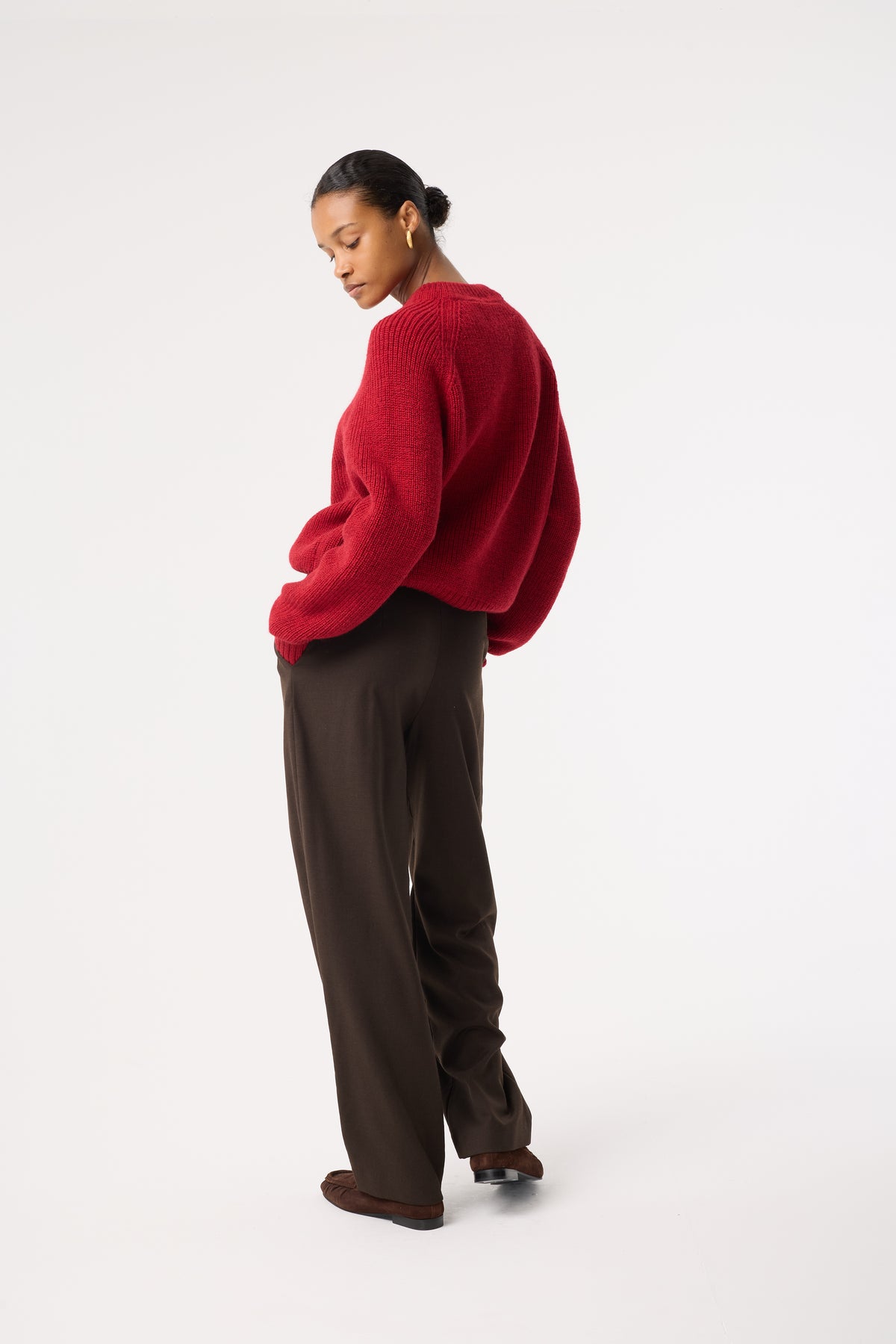 ATTICUS RED WOOL JUMPER