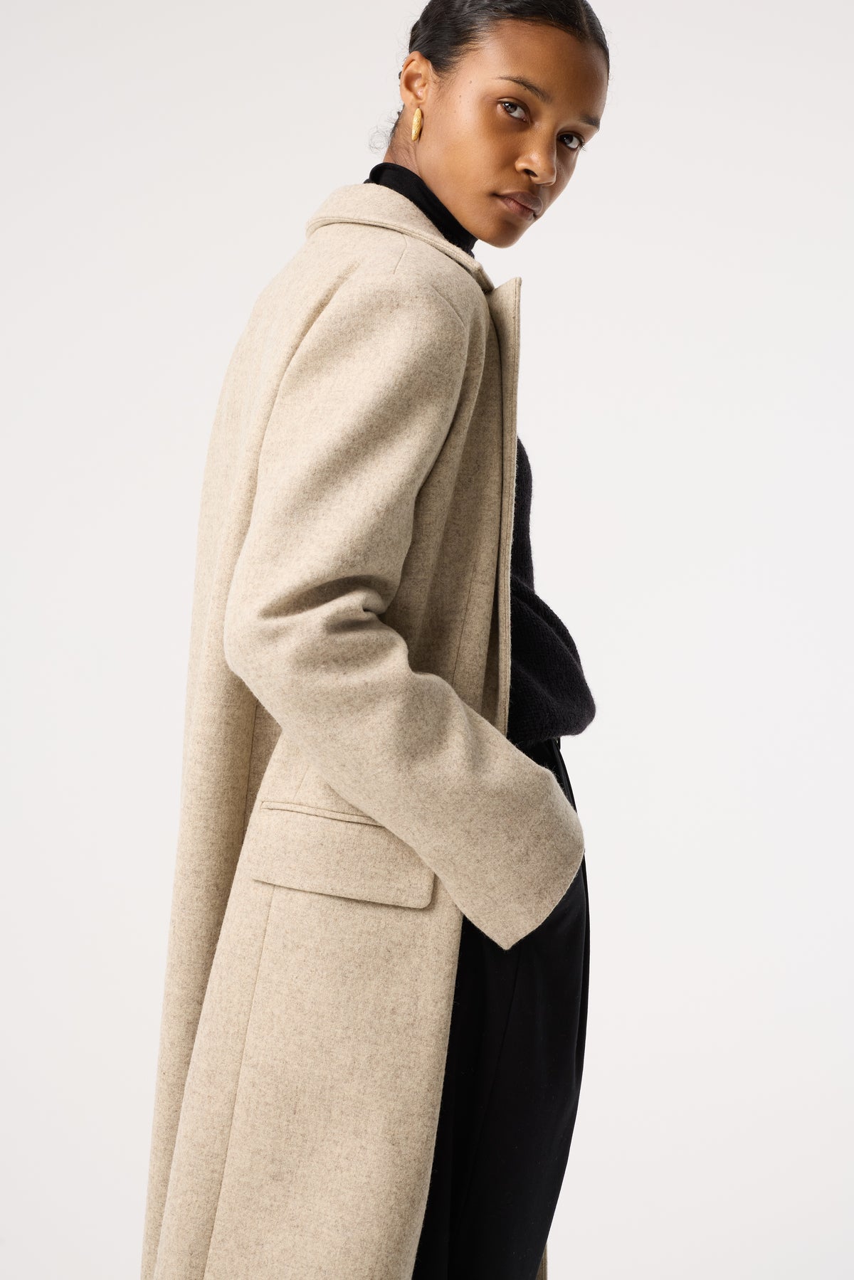 DITA NATURAL 100% UNDYED WOOL COAT