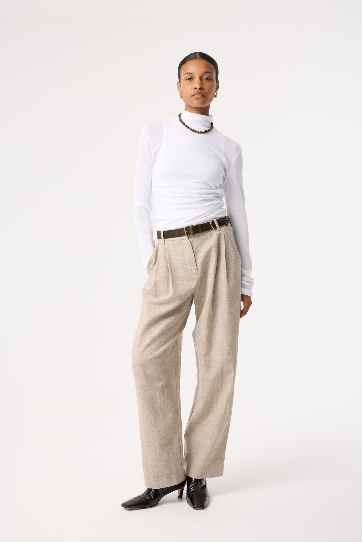 CHIARA GREY UNDYED TROUSERS