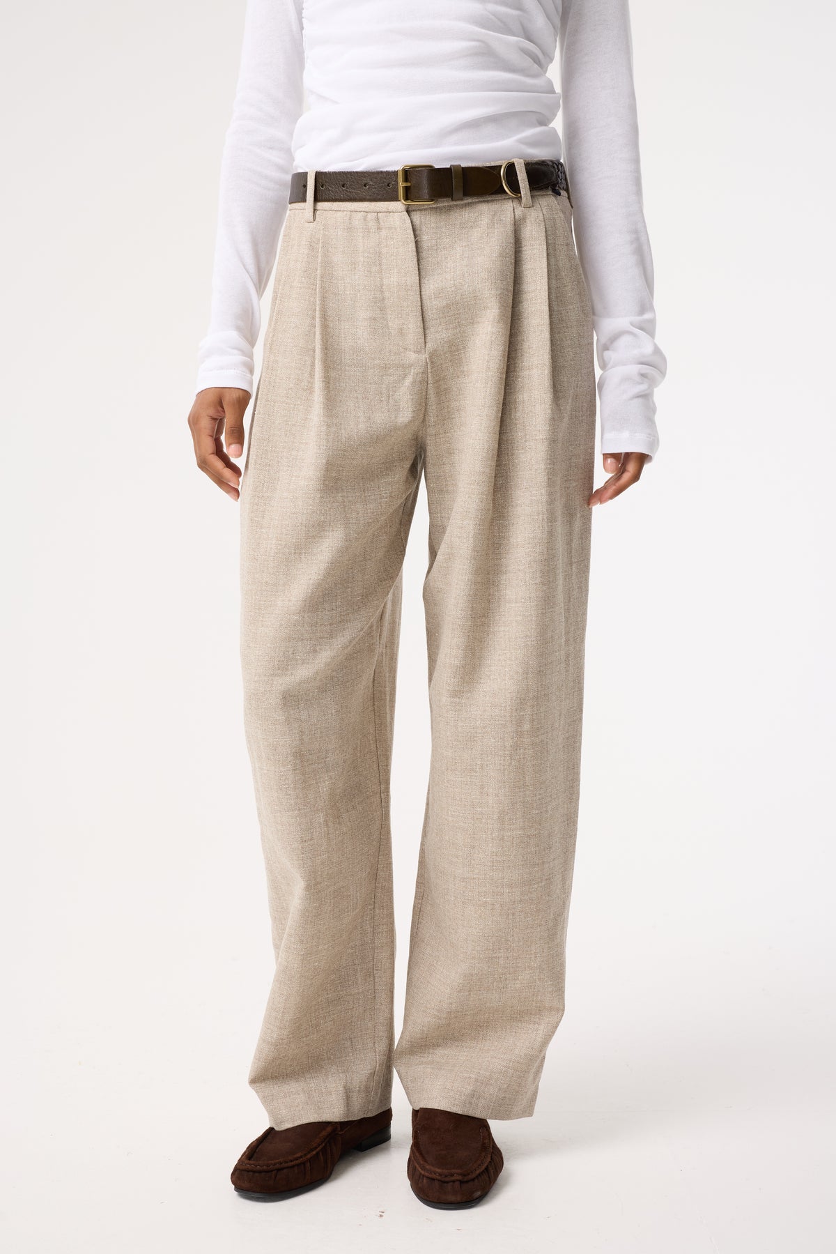 CHIARA GREY UNDYED TROUSERS