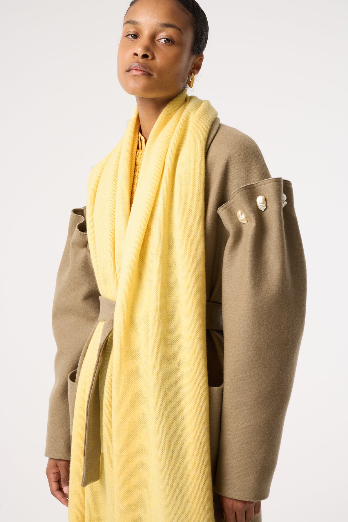 ZARIA WARM GREY WOOL COAT