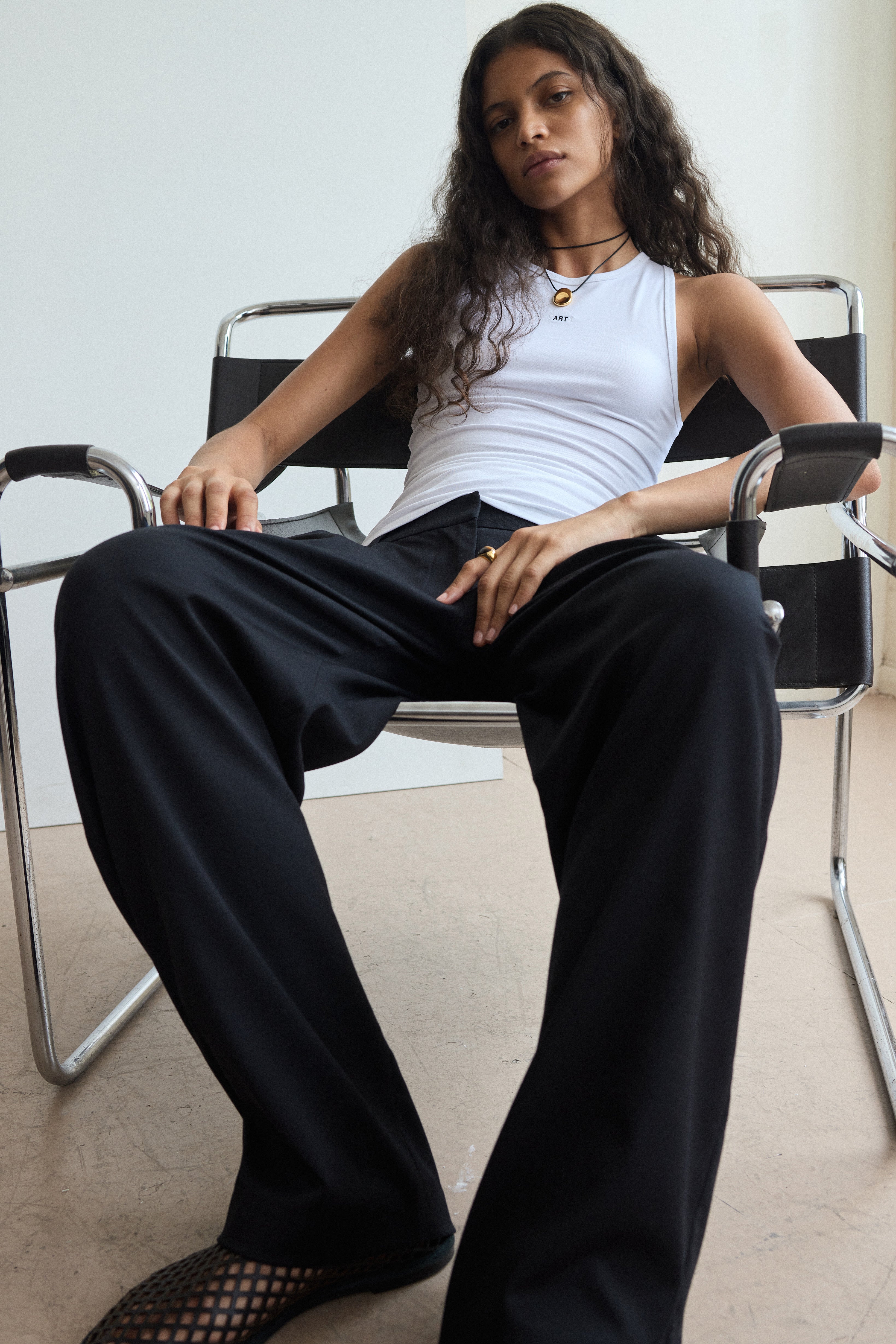 FLORA 'EARTH' WHITE VEST