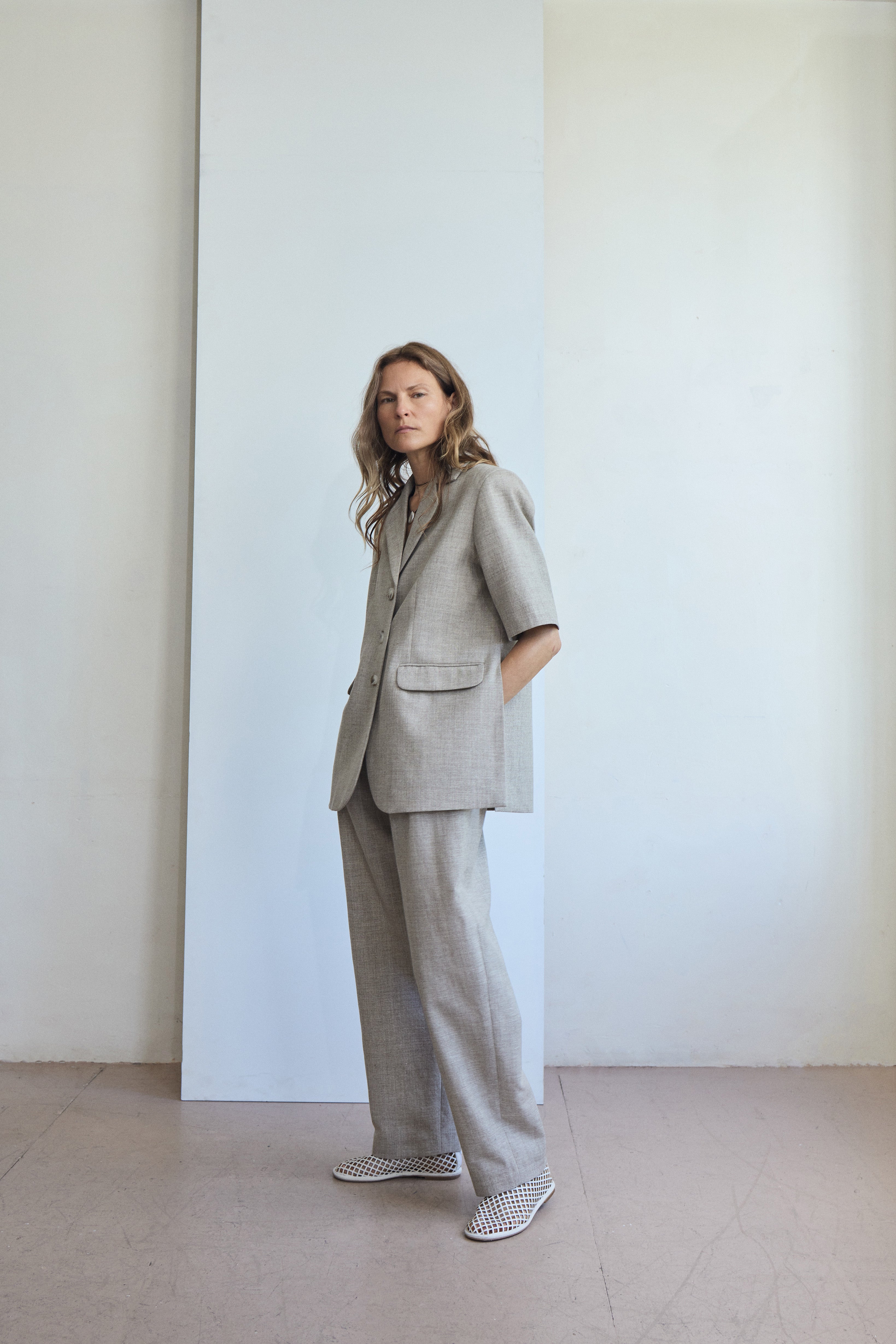 CHIARA GREY UNDYED TROUSERS