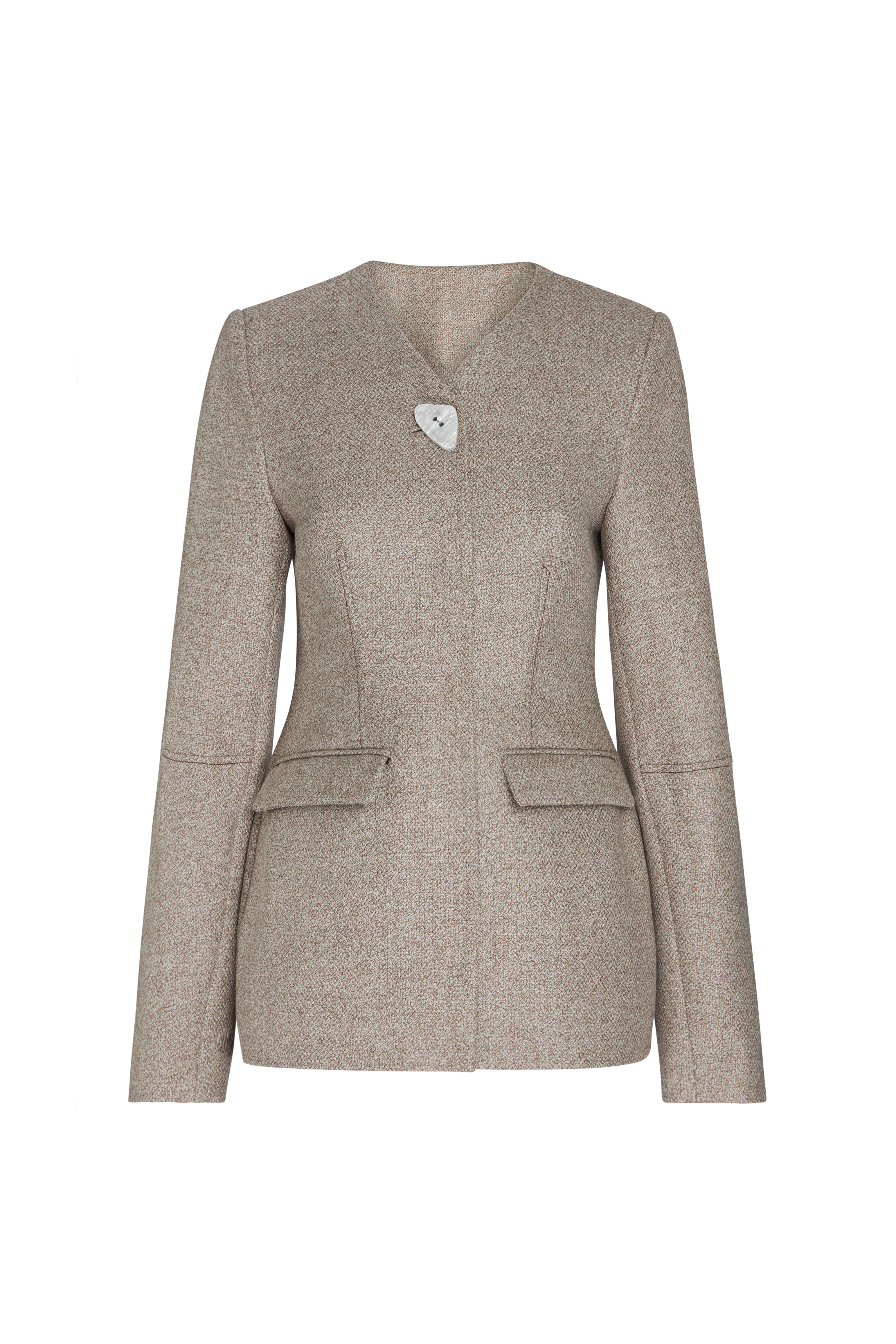 ELSIE UNDYED BROWN JACKET