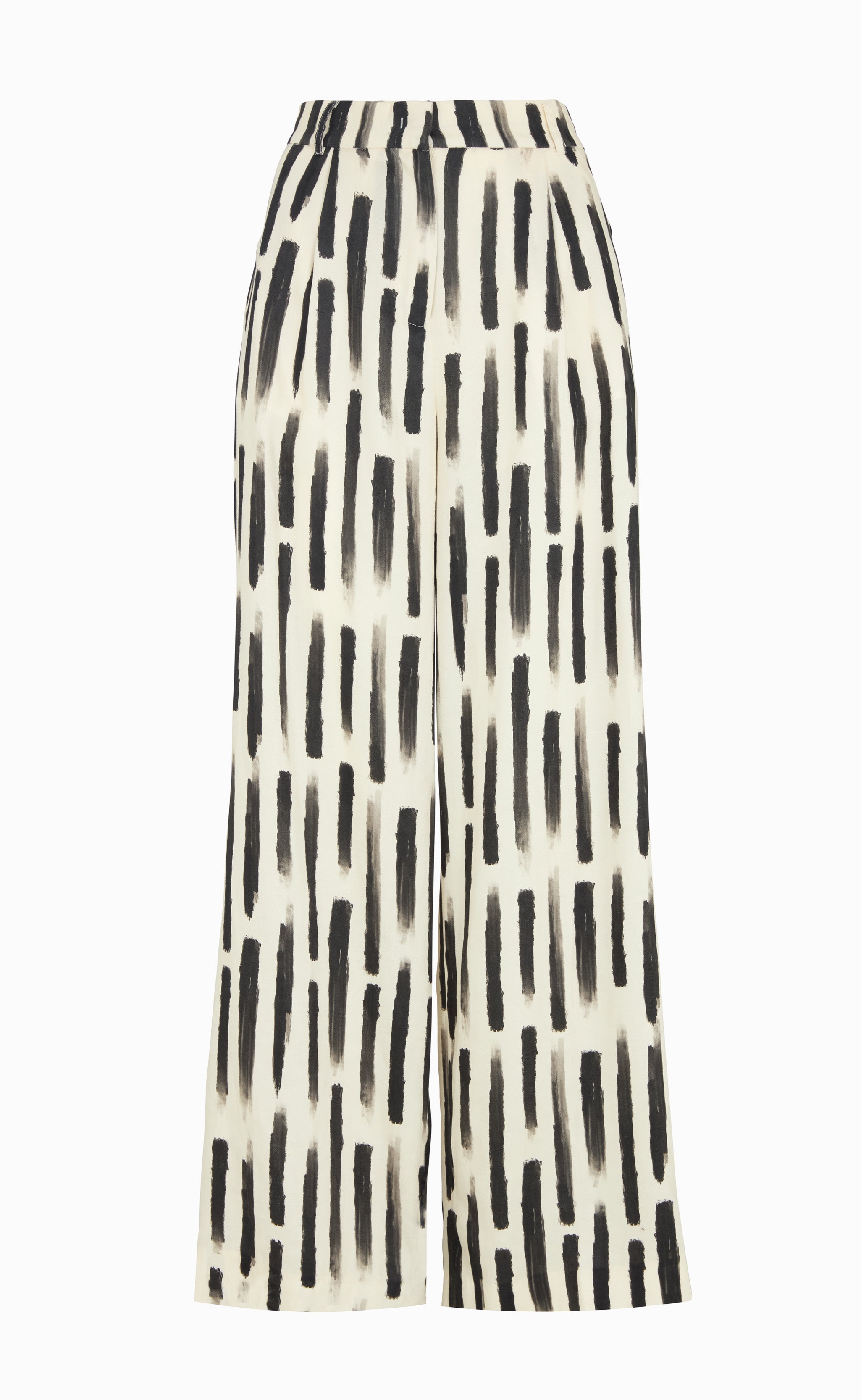 PERLA BRUSH STROKE PRINT TROUSERS