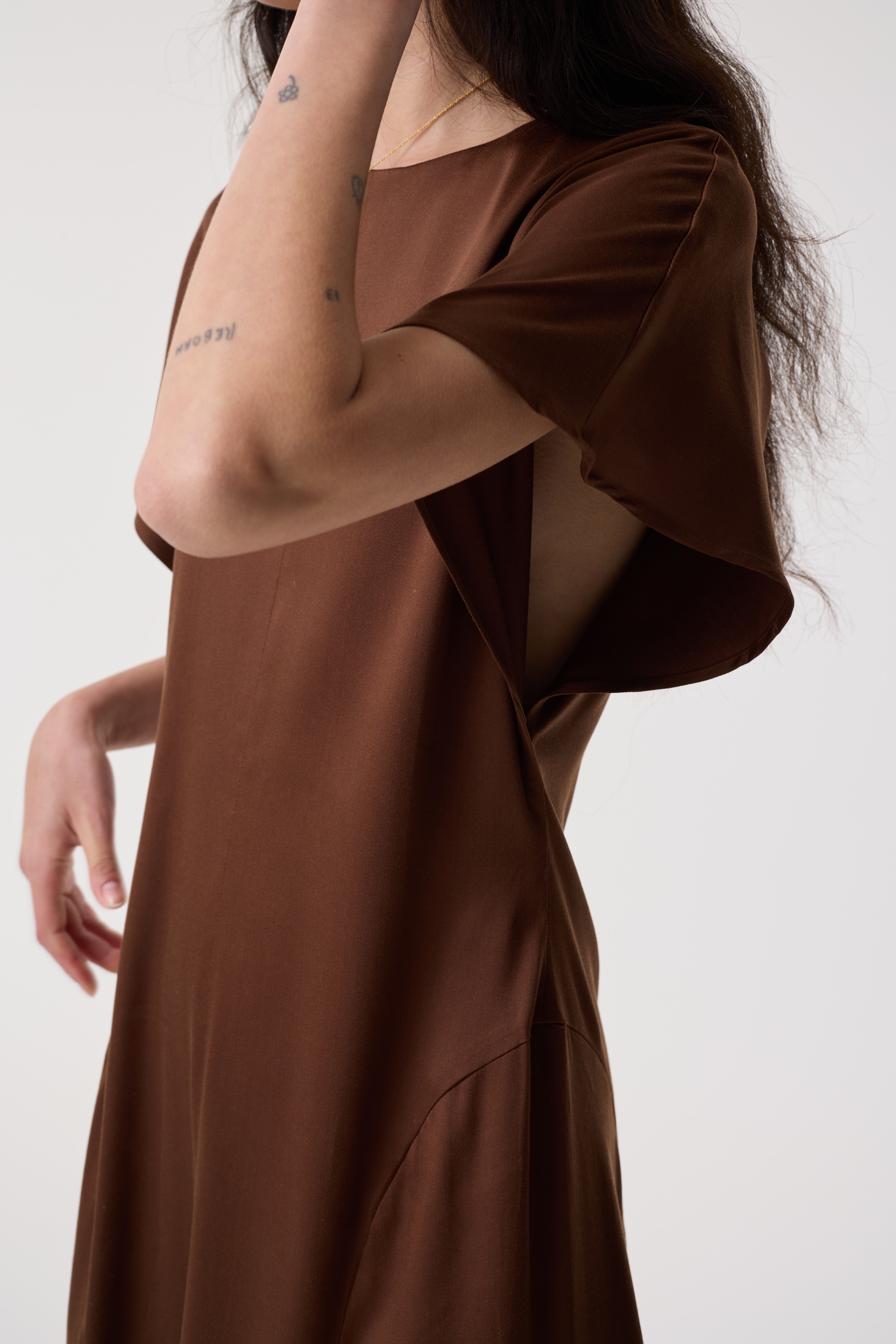 Maisie Brown Dress | Contemporary Occasionwear | AKYN
