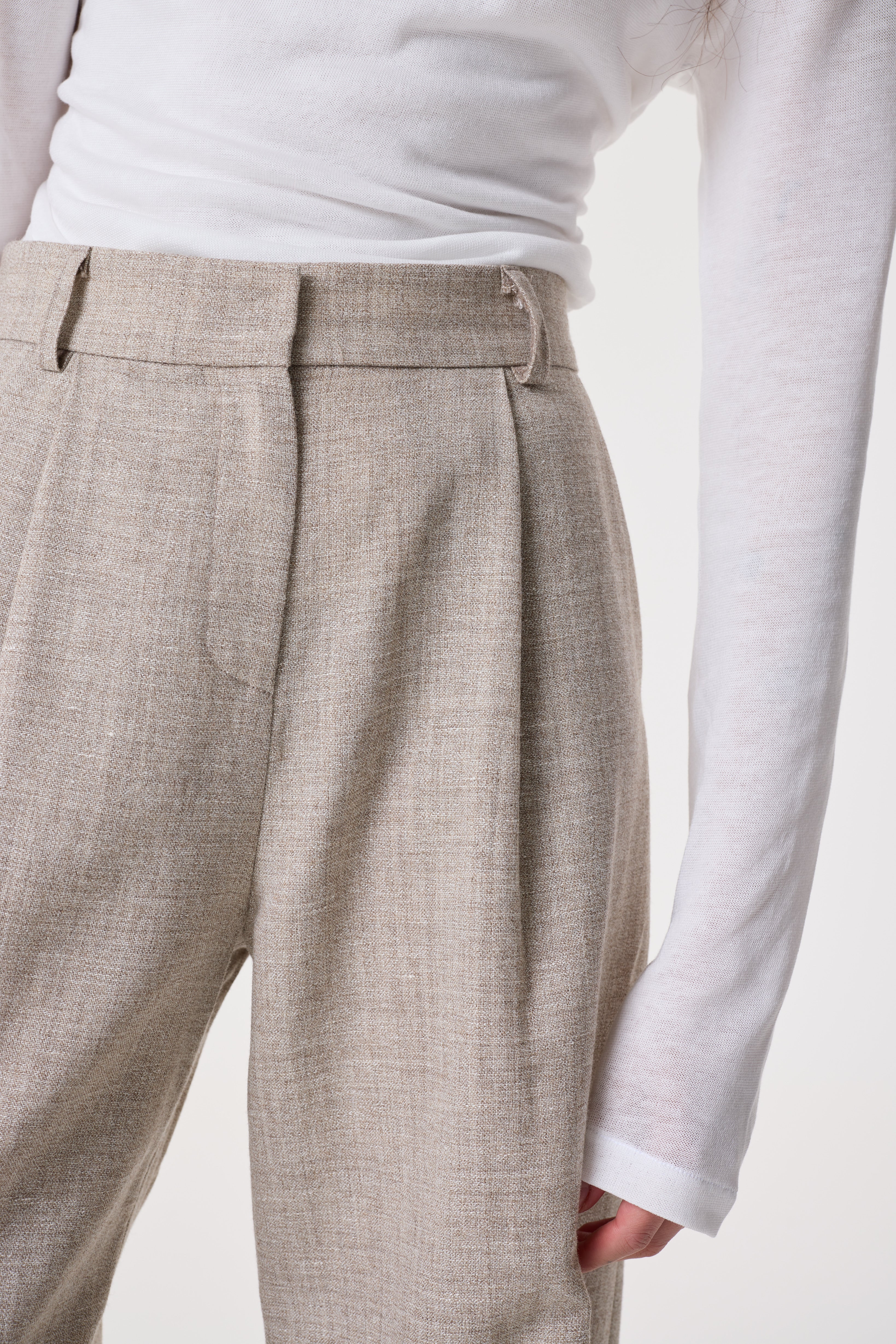 PERLA GREY UNDYED TROUSERS