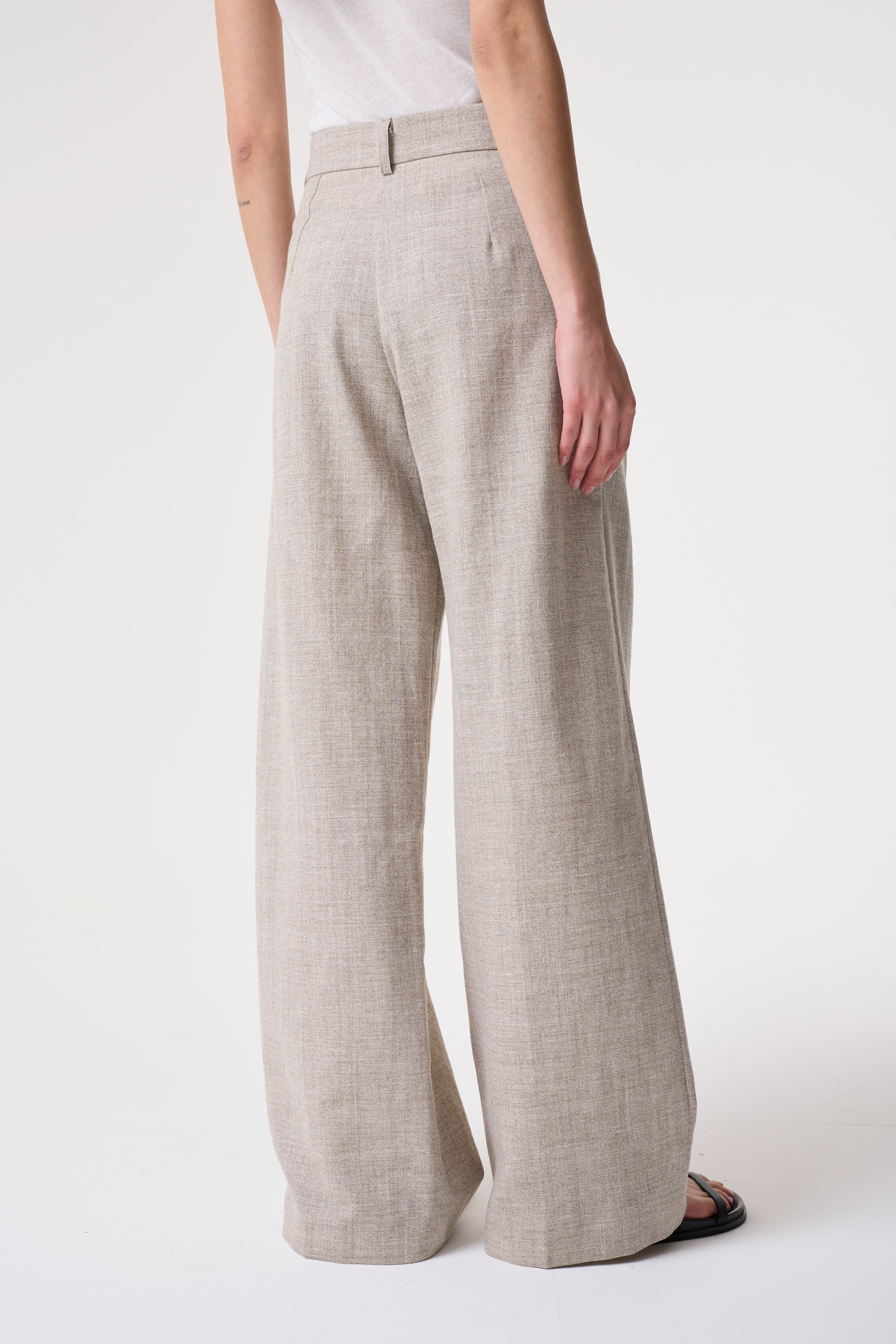 PERLA GREY UNDYED TROUSERS