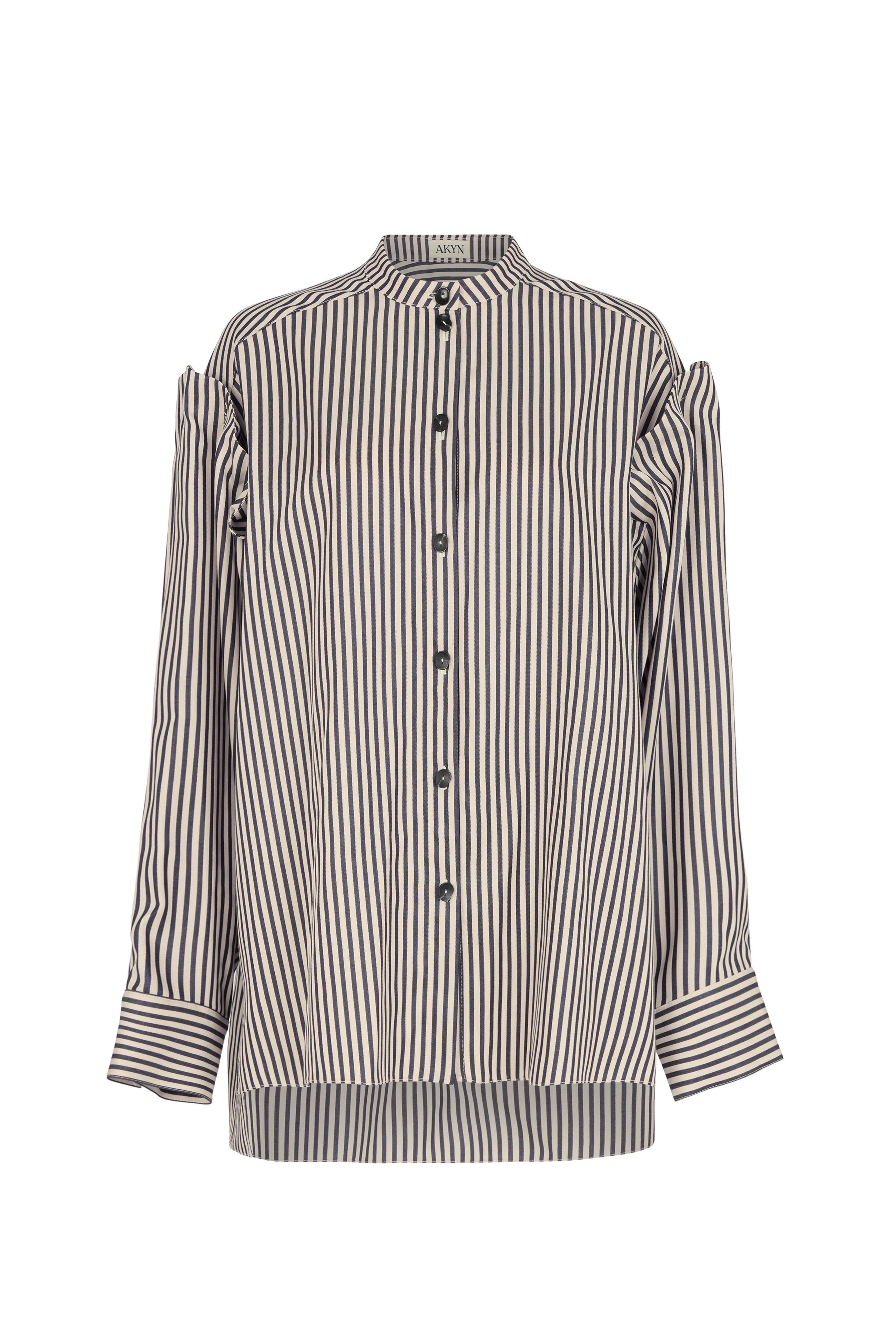 KAIA NAVY STRIPE SHIRT