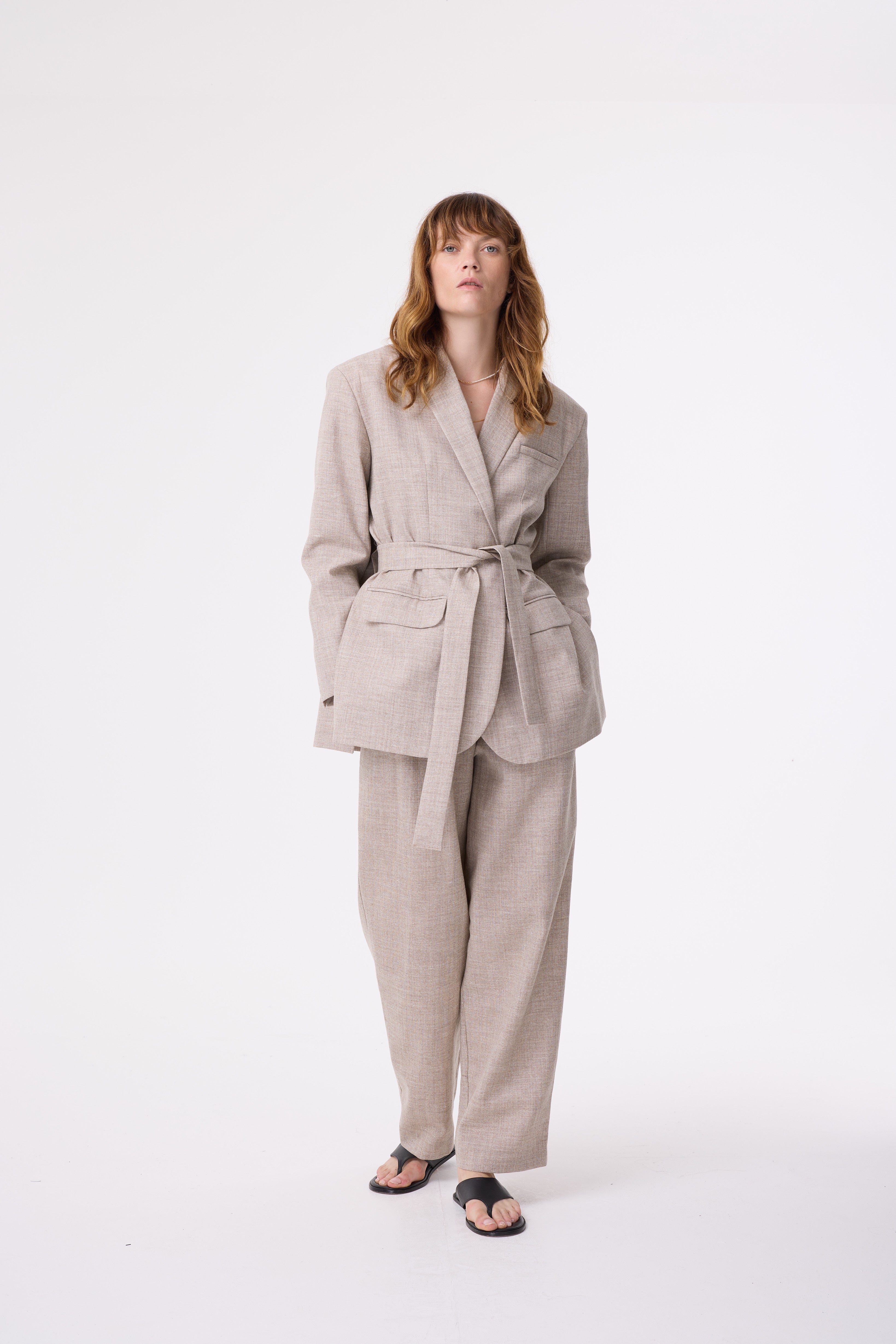 CHIARA GREY UNDYED TROUSERS
