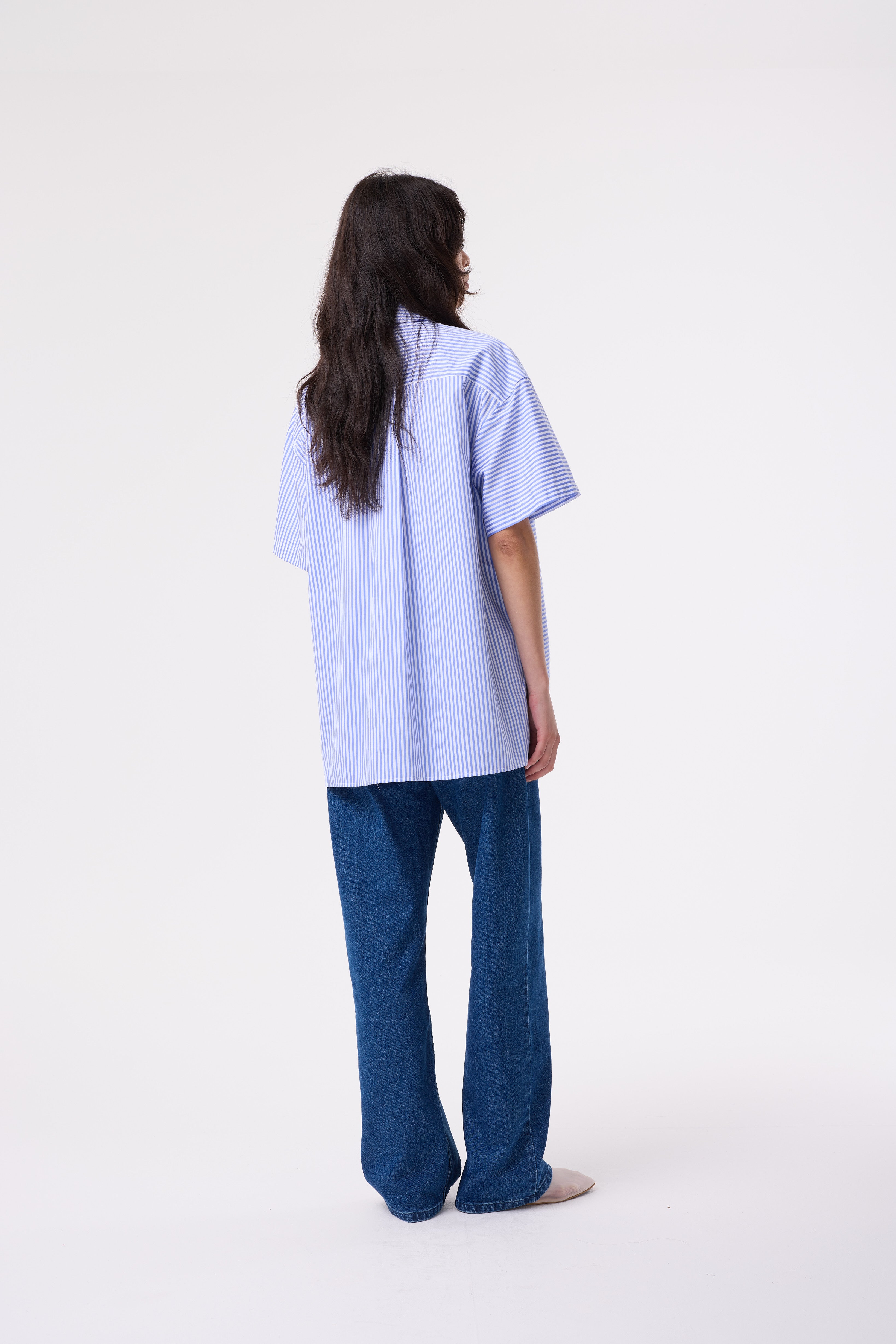 RAINA BLUE STRIPE SHIRT