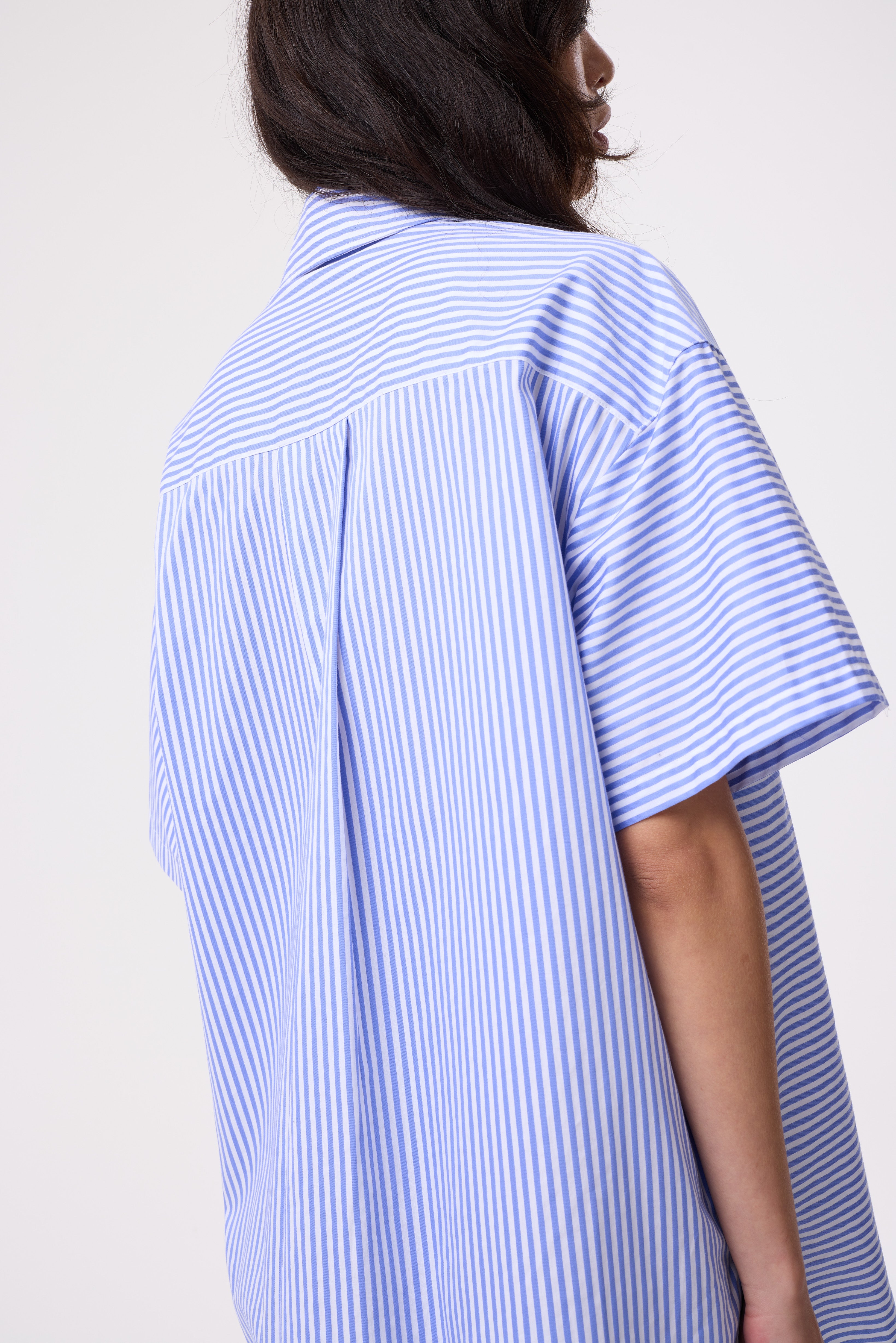 RAINA BLUE STRIPE SHIRT