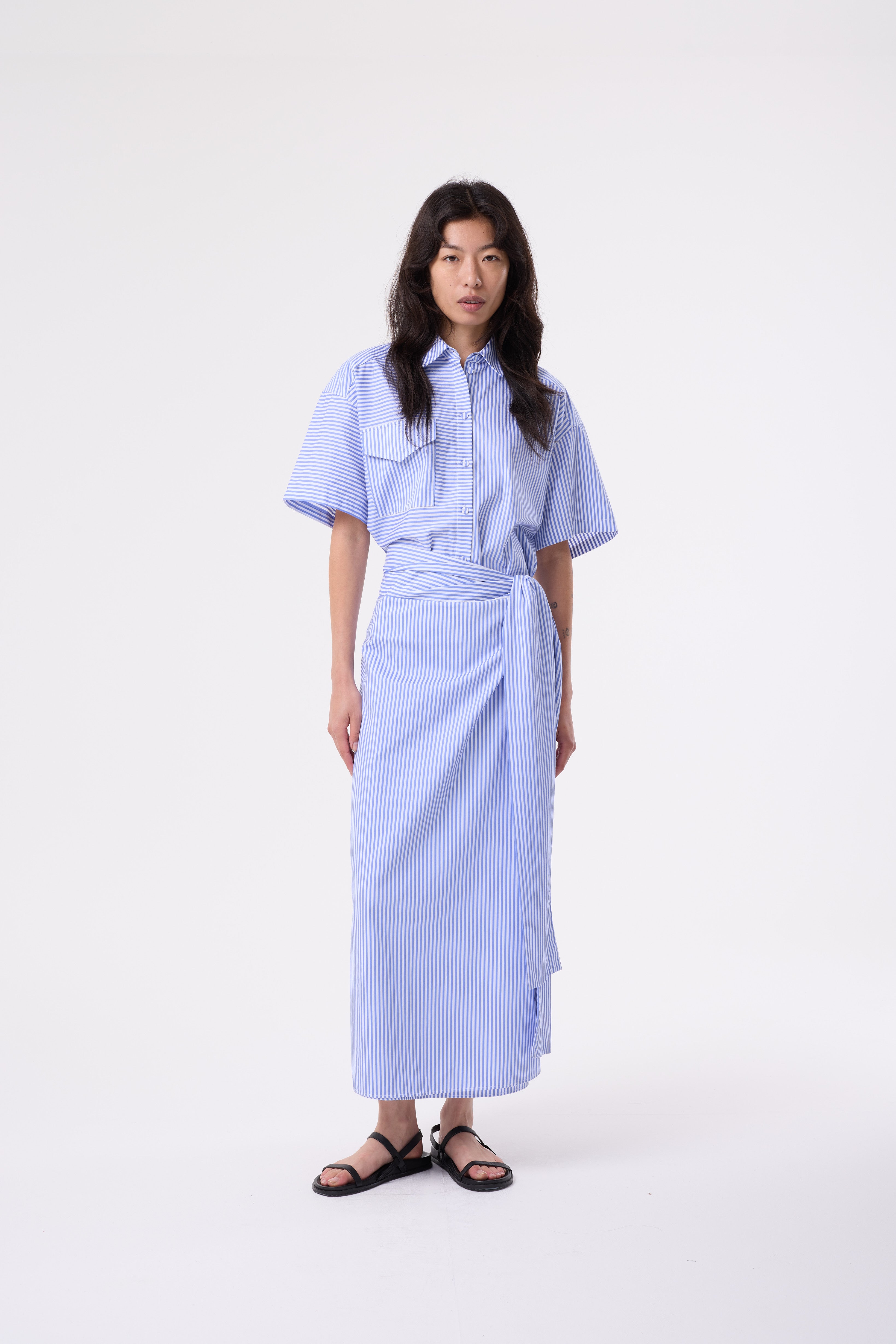 SABINA BLUE STRIPE SKIRT