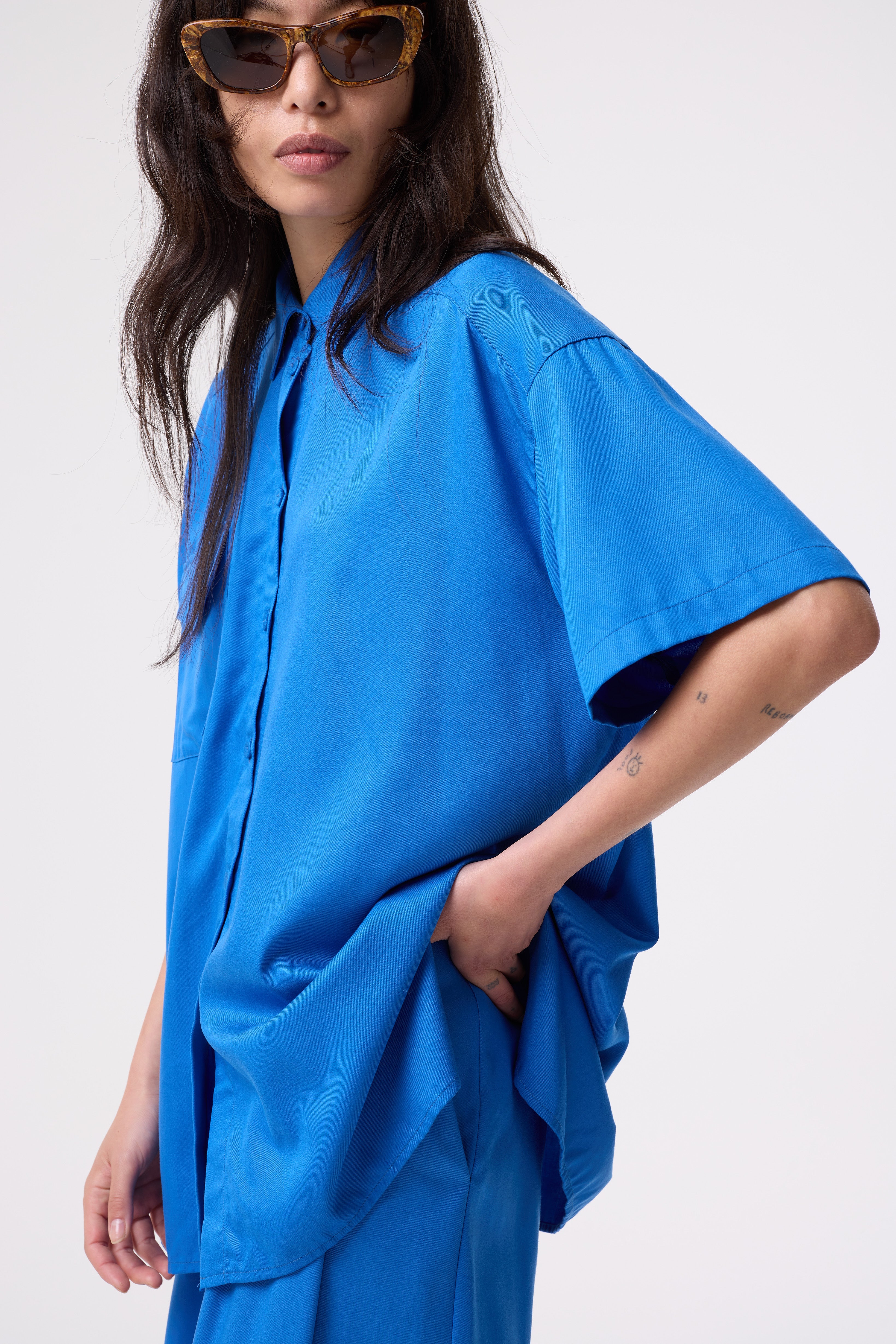 RAINA ELECTRIC BLUE SHIRT