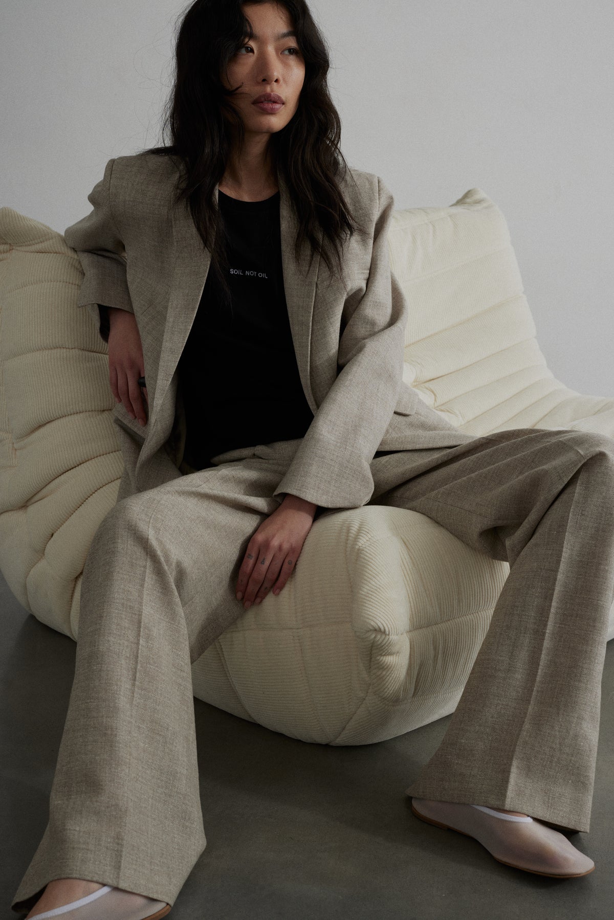 NOOR GREY UNDYED JACKET