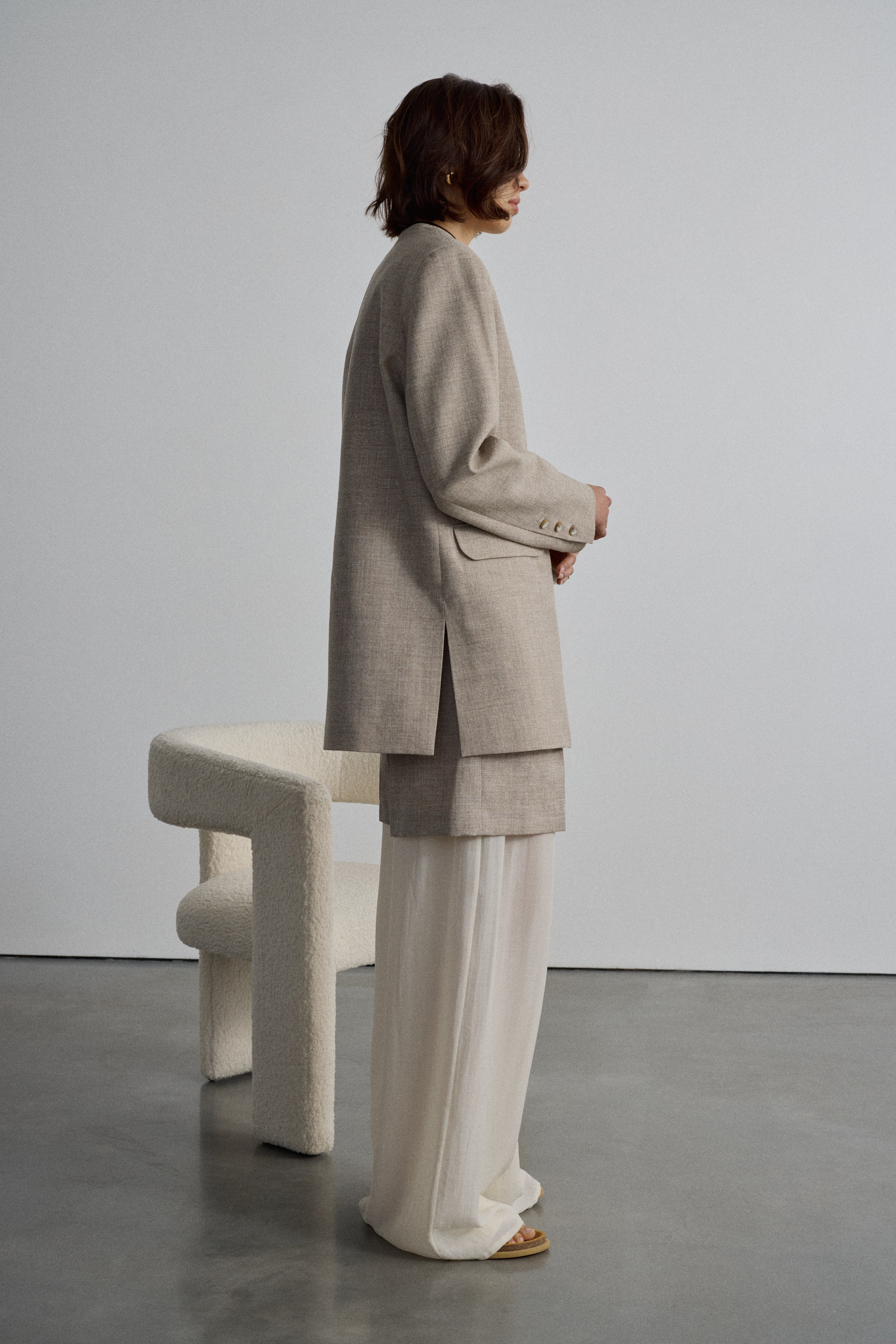 HAZEL GREY UNDYED JACKET