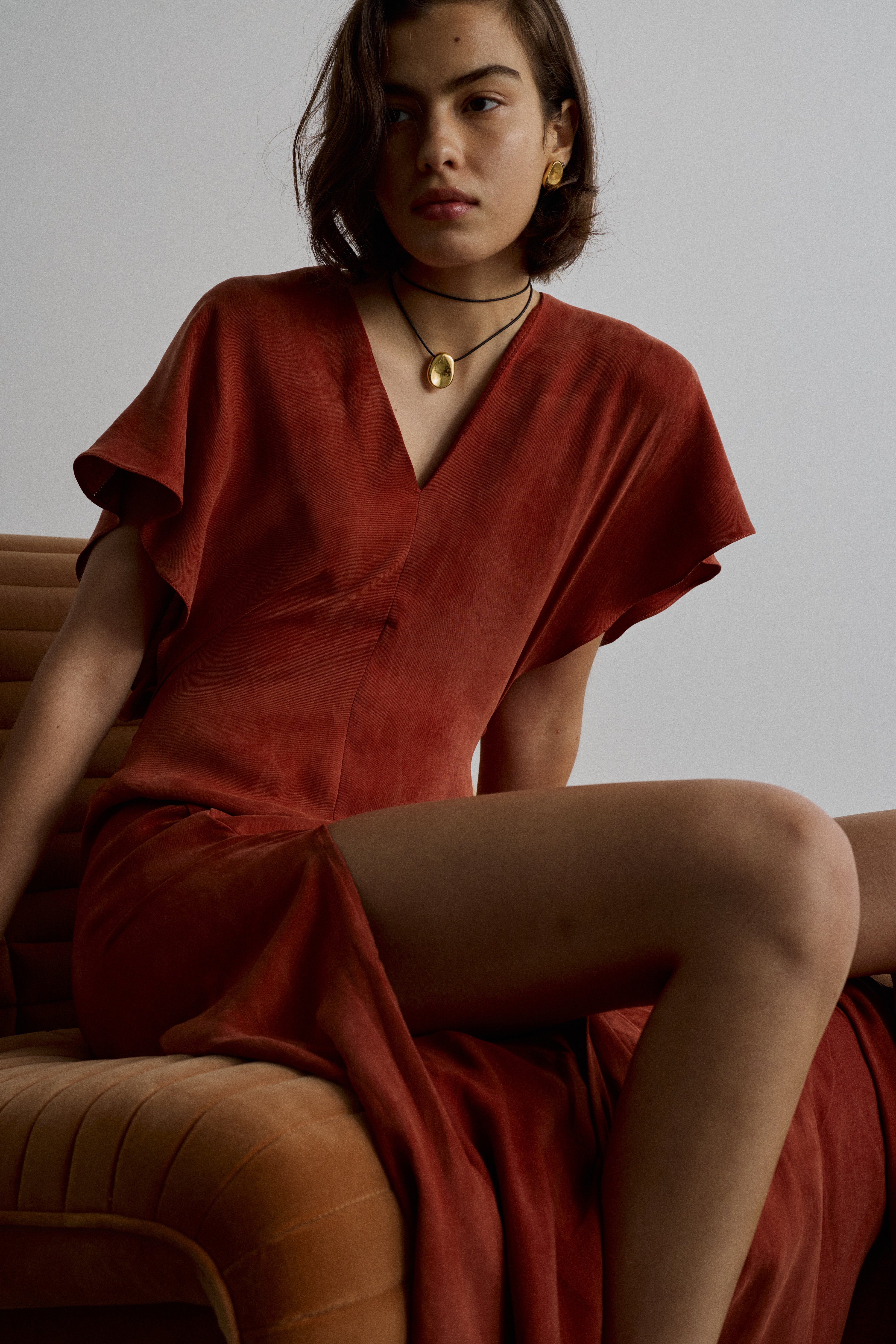 HOLLIE TERRACOTTA DRESS