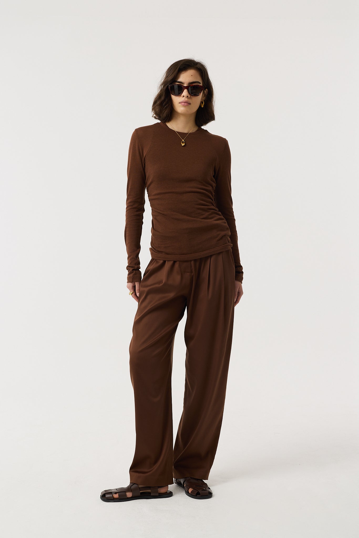 CHIARA CHOCOLATE TROUSERS