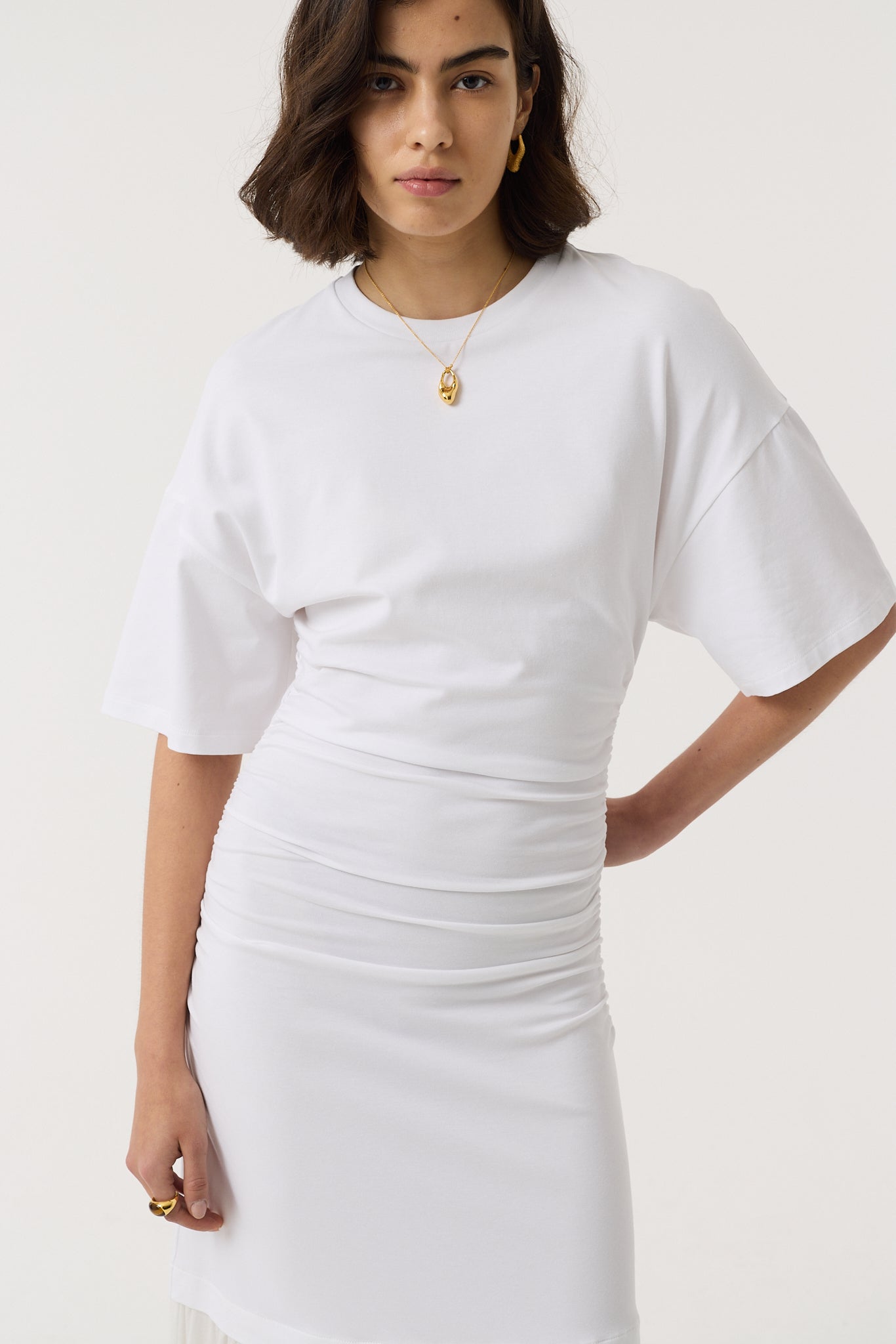 Briar Off-White T-Shirt Maxi Dress | AKYN Briar Off-White T-Shirt Maxi Dress | AKYN